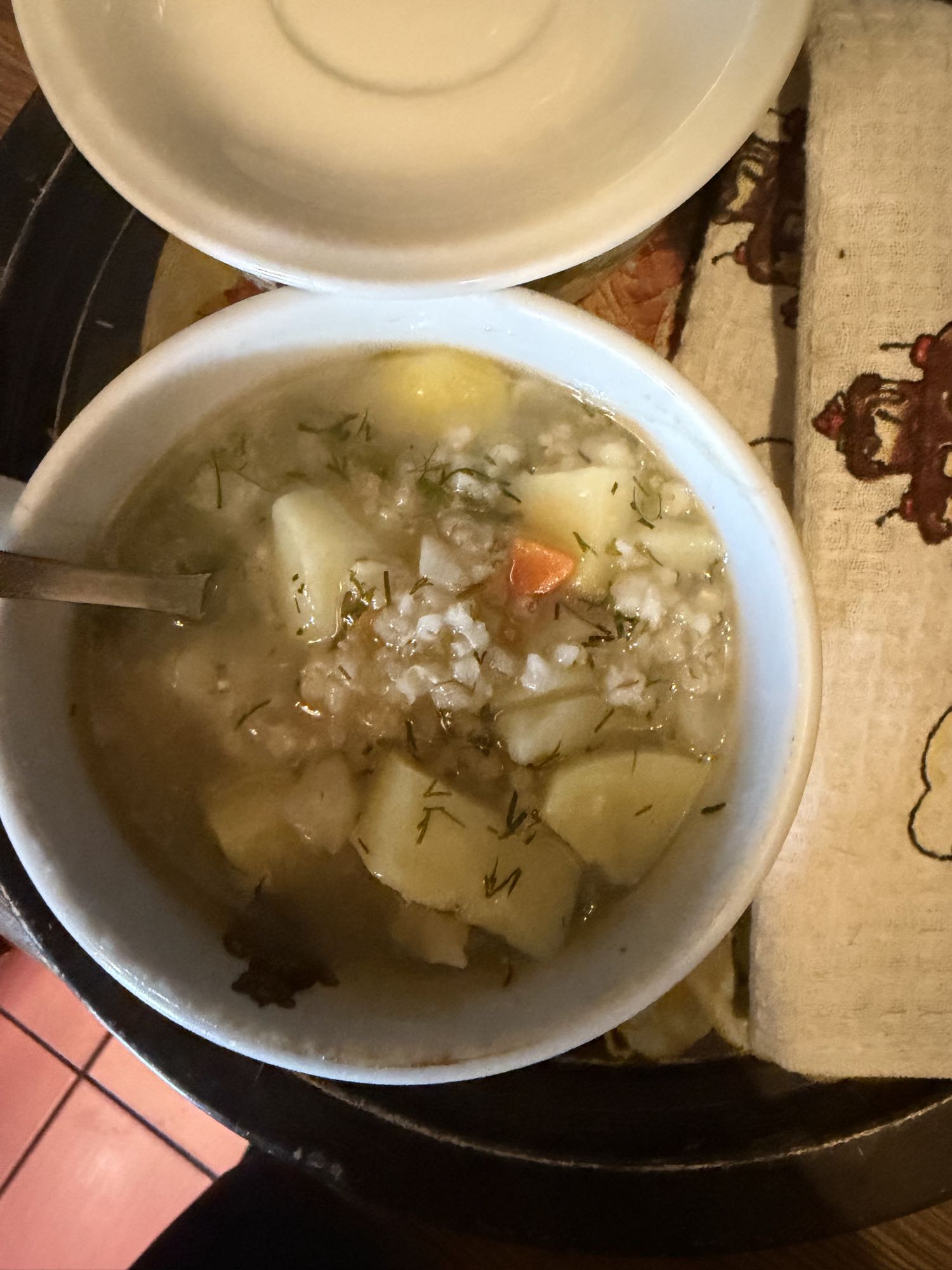 Zupa ziemniaczana z kaszą
