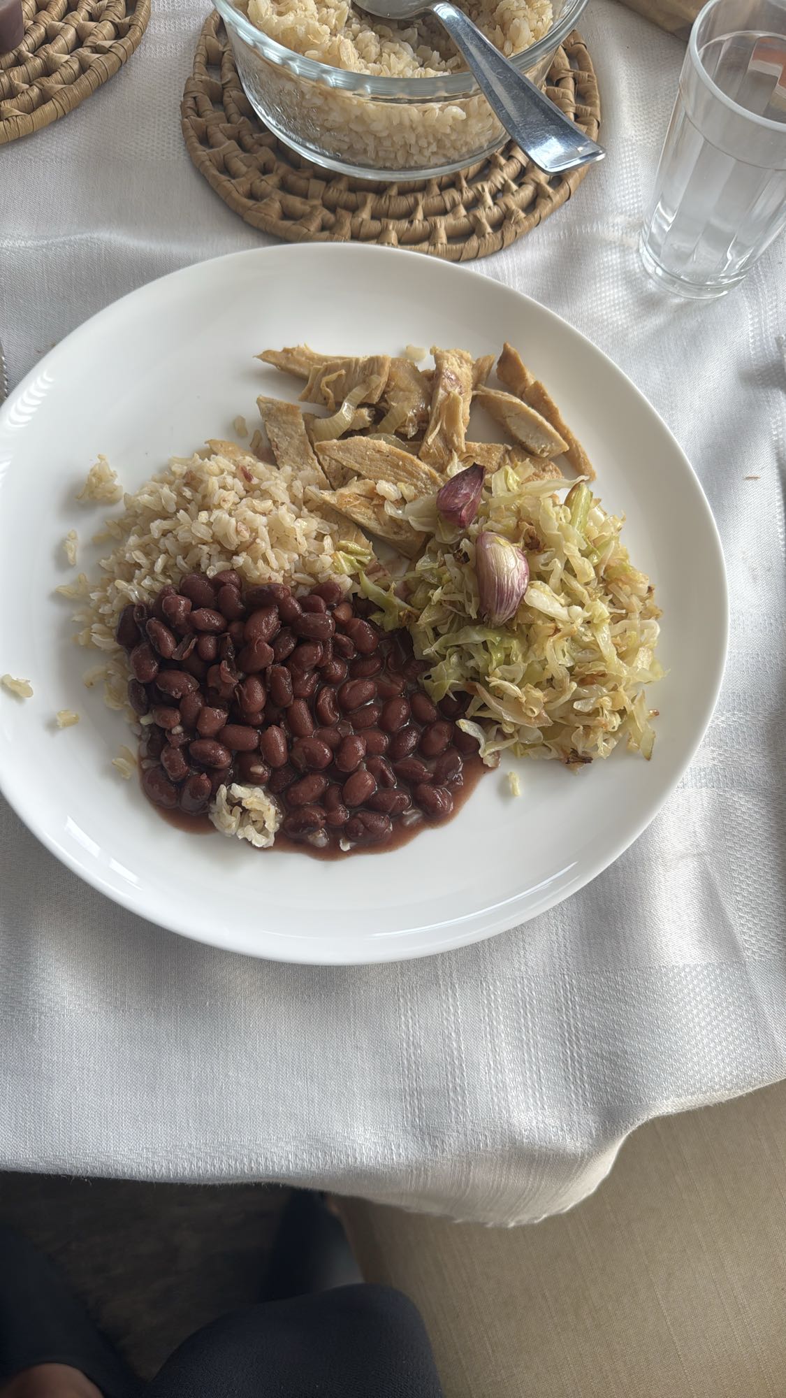 Arroz feijão e frango
