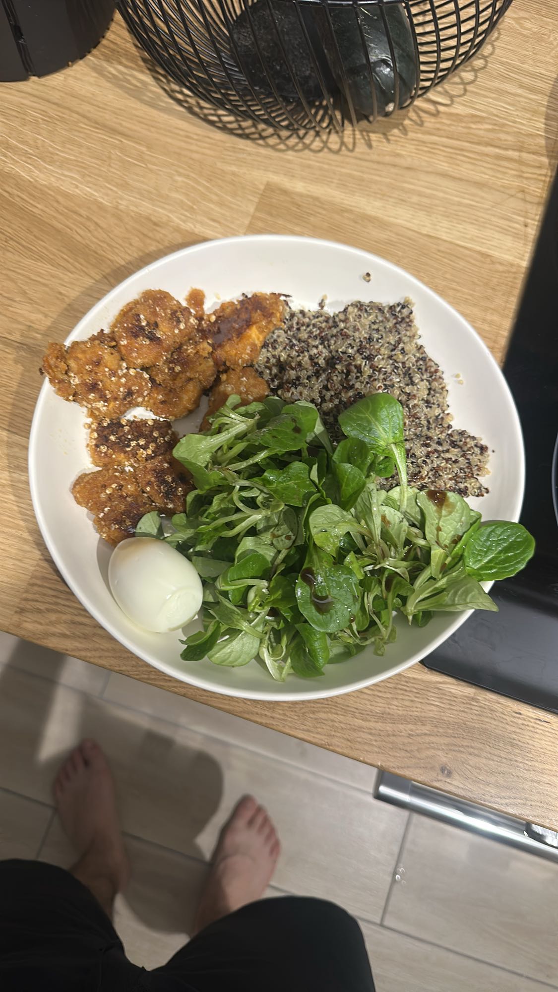 Poulet quinoa et salade