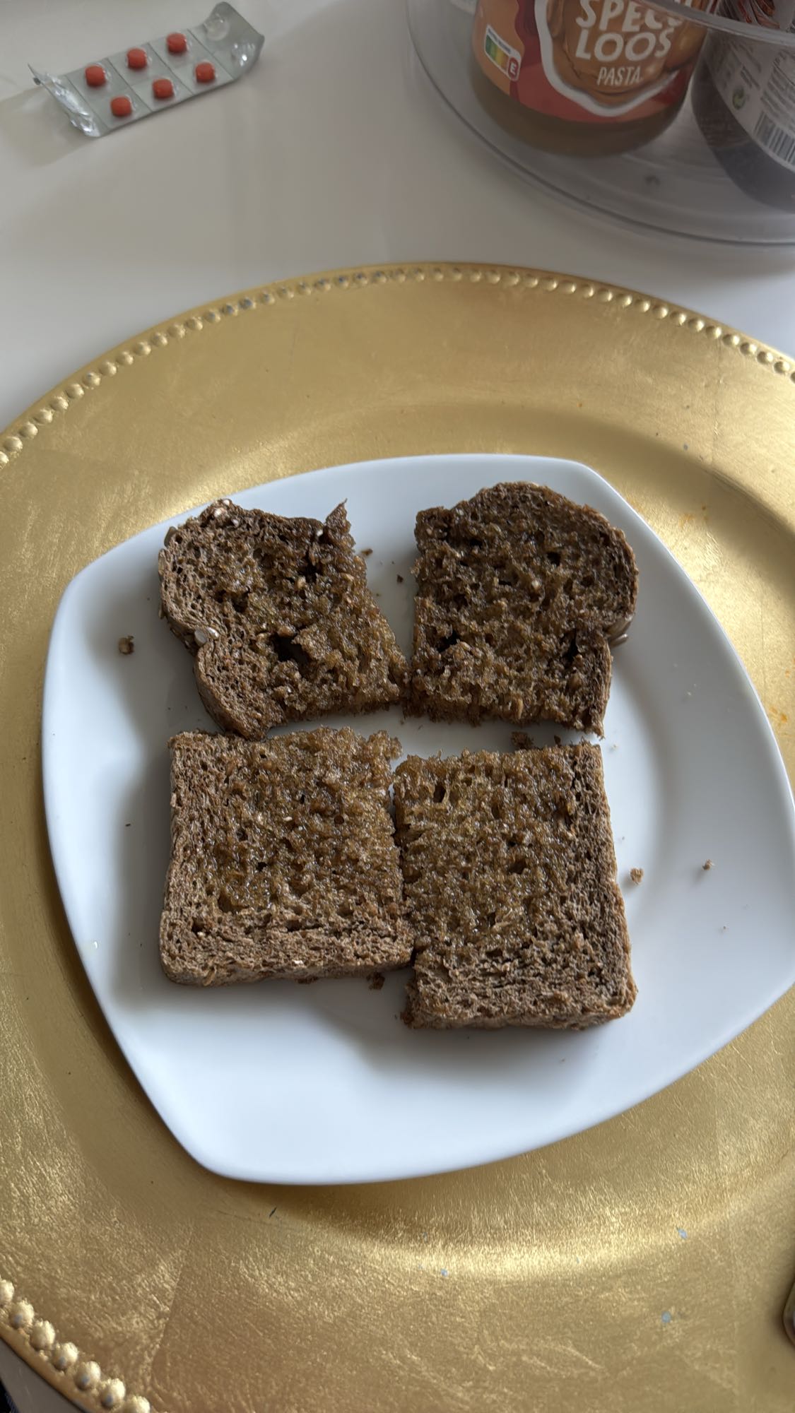 Bruin brood met speculoos