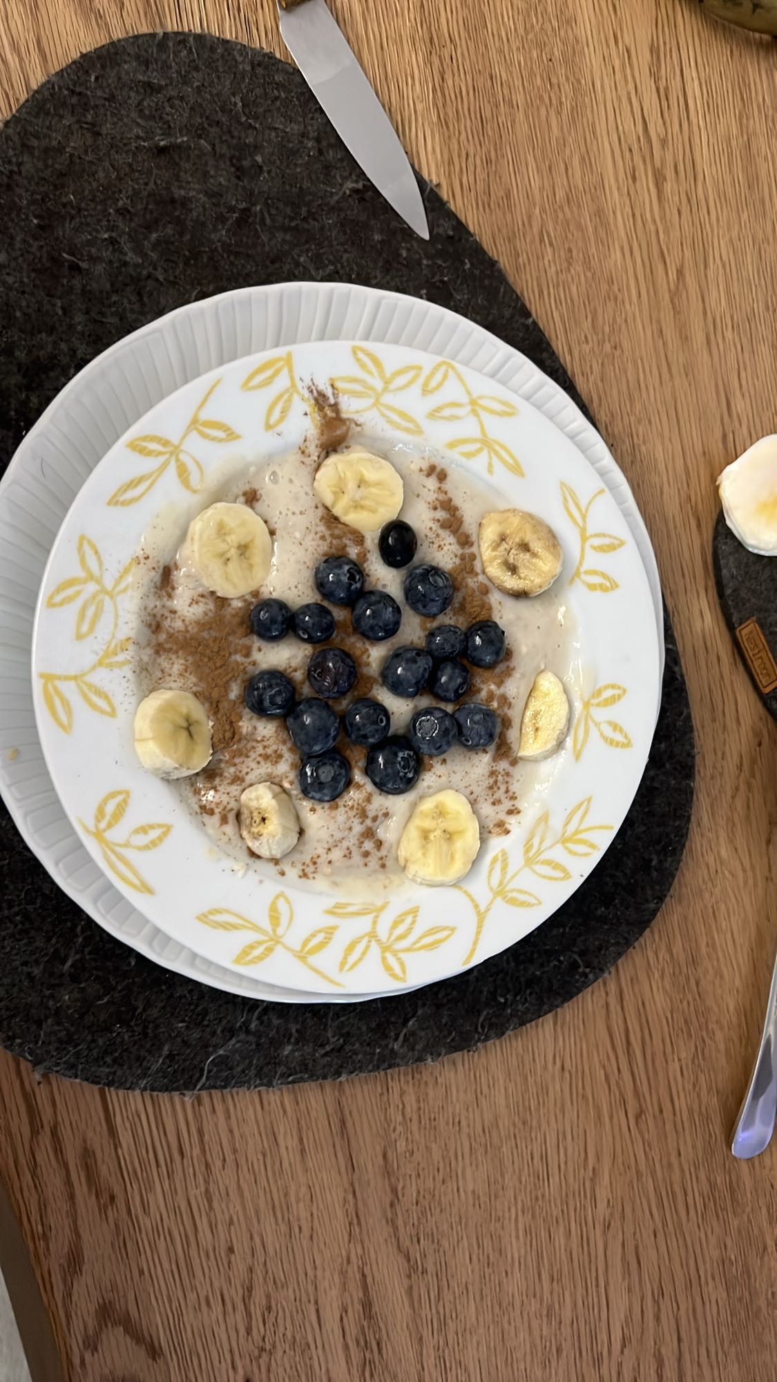 Porridge con frutta