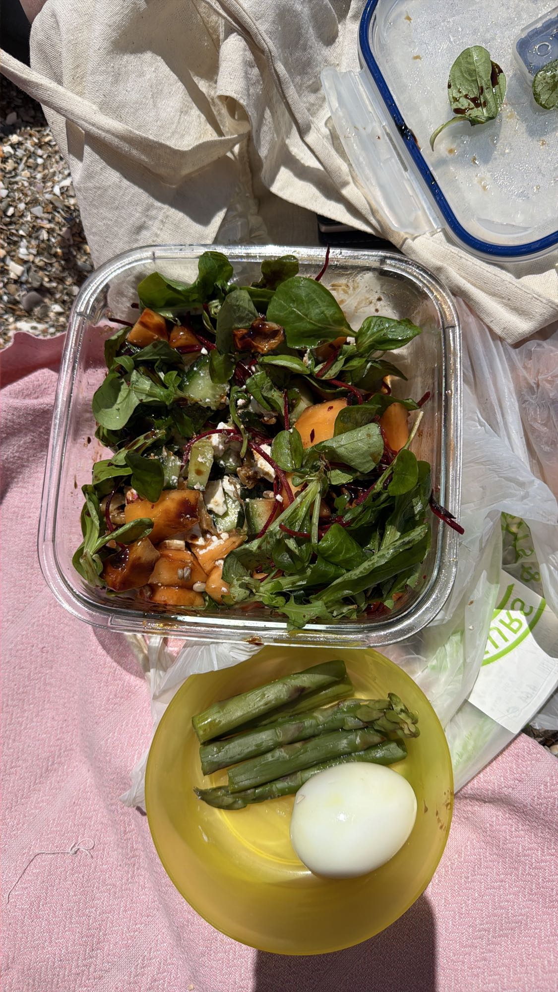 Salade melon asperges