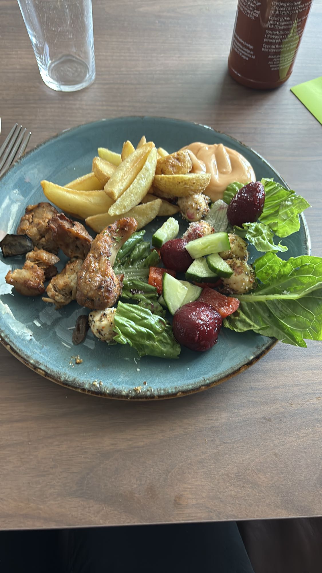 Kyckling med klyftpotatis