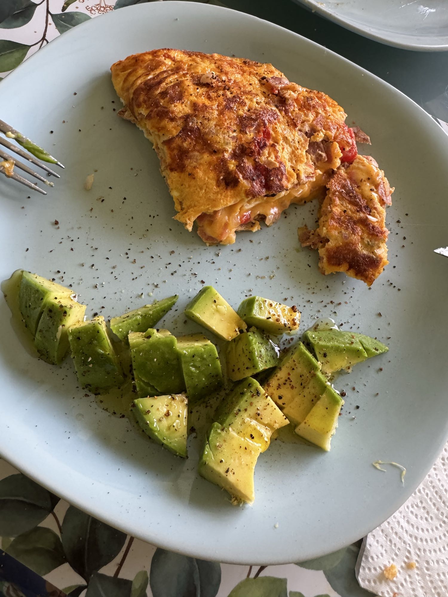 omelet con aguacate