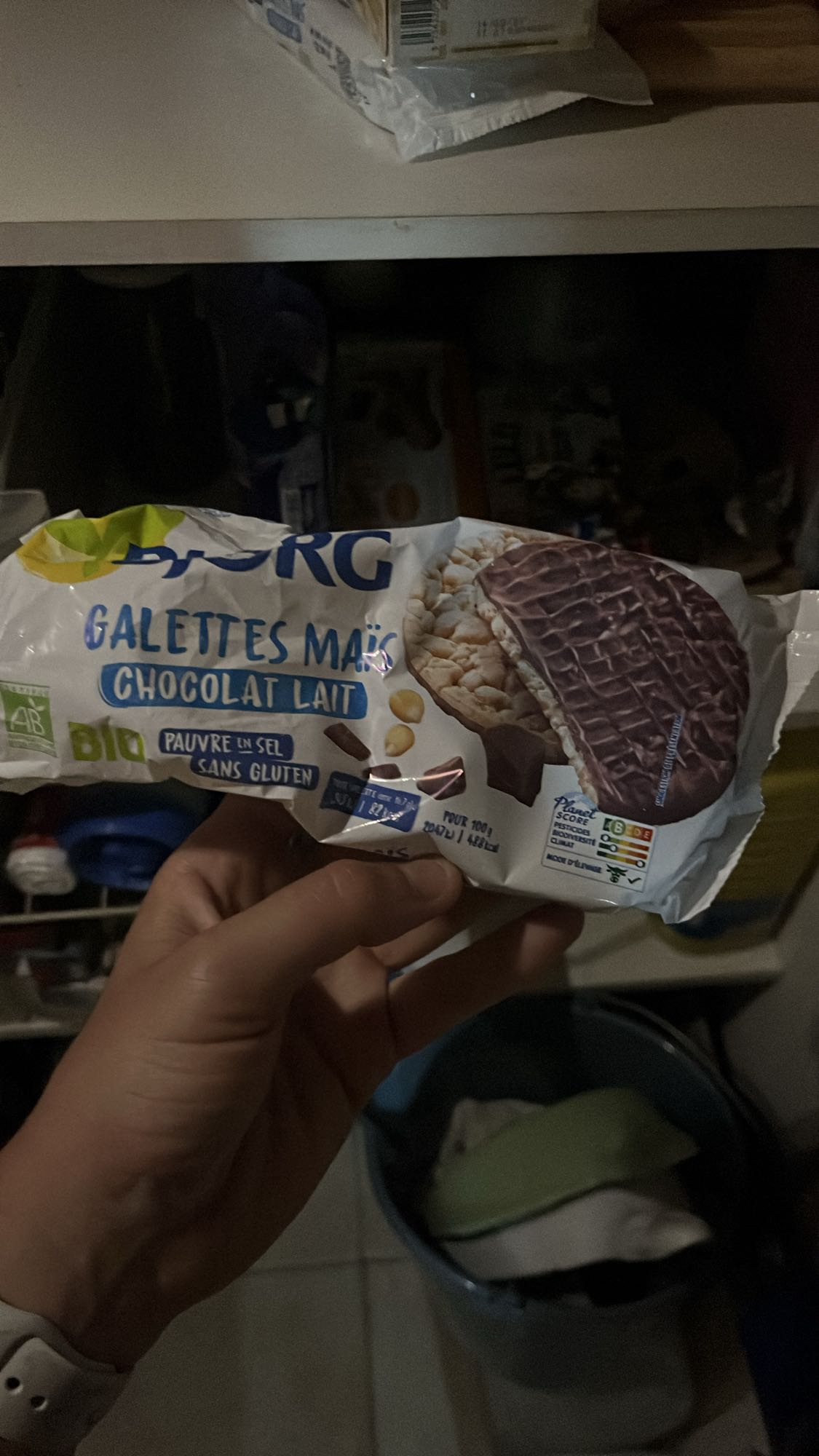galletas de maíz con chocolate