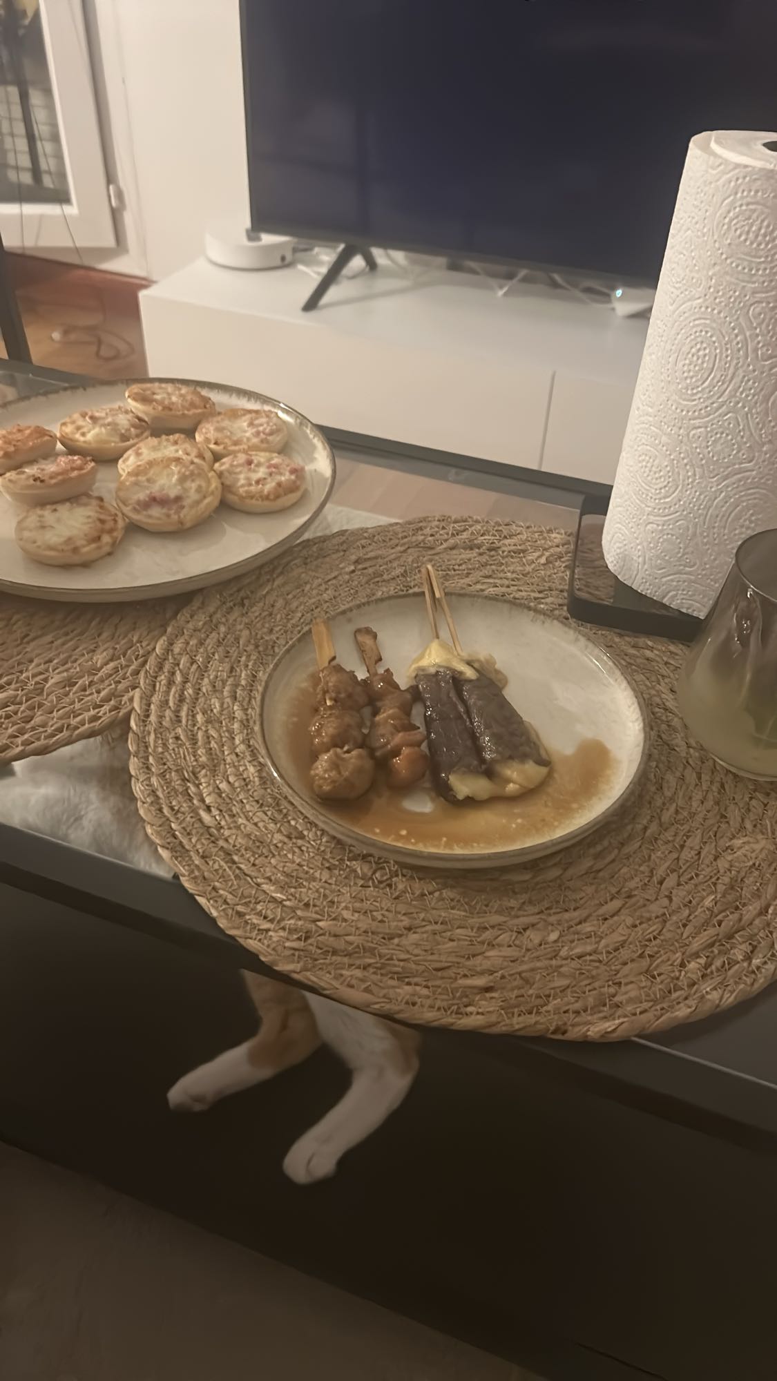 Brochettes et mini pizzas