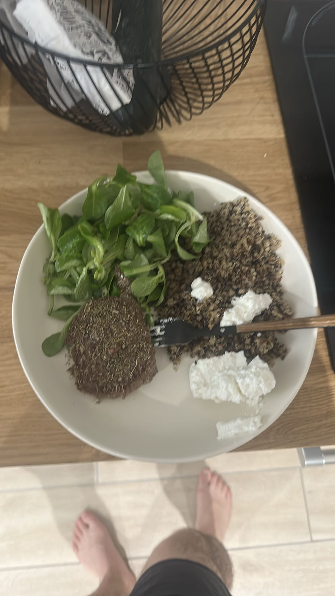 Steak quinoa et chèvre
