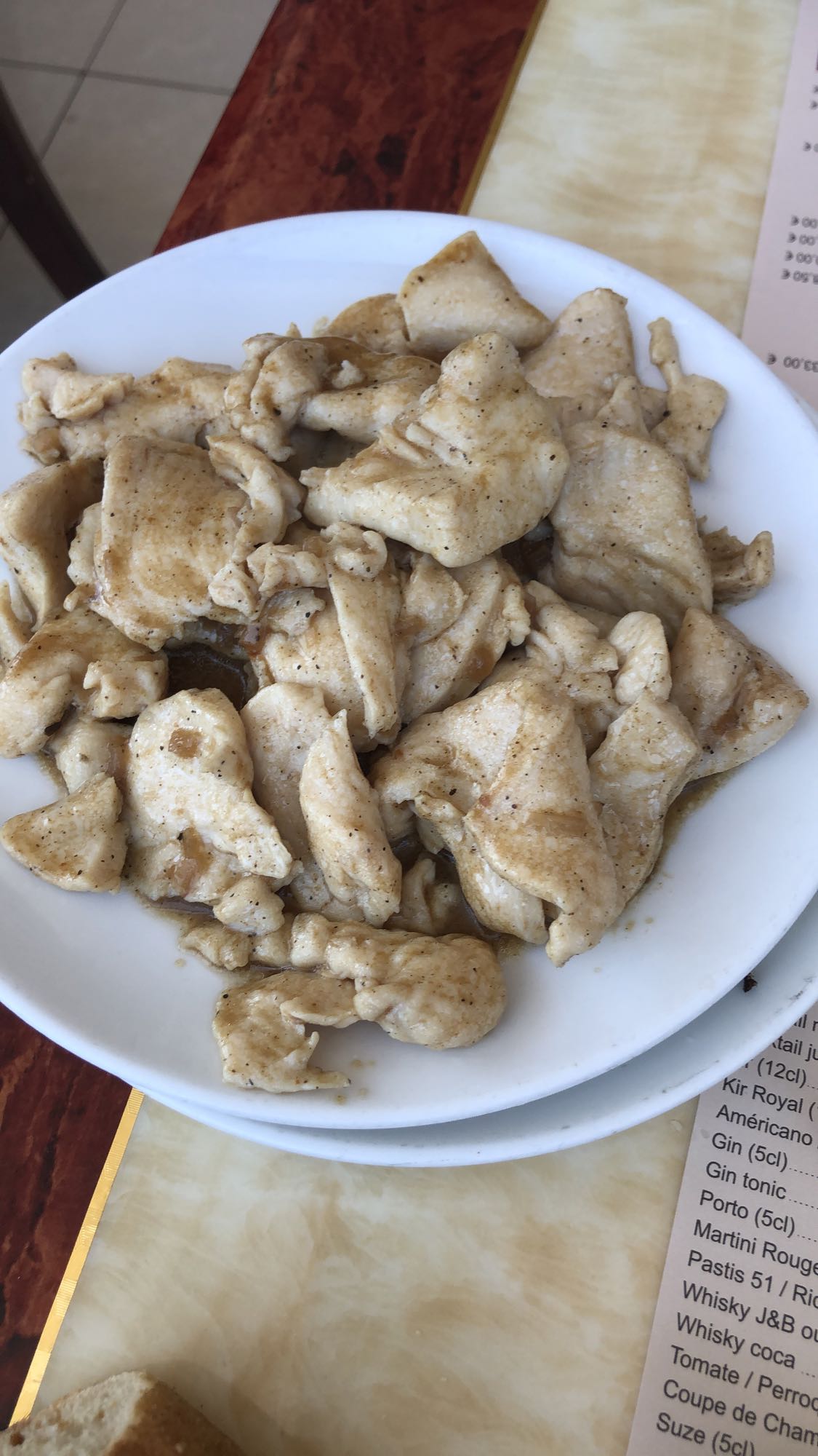 Poulet sauté