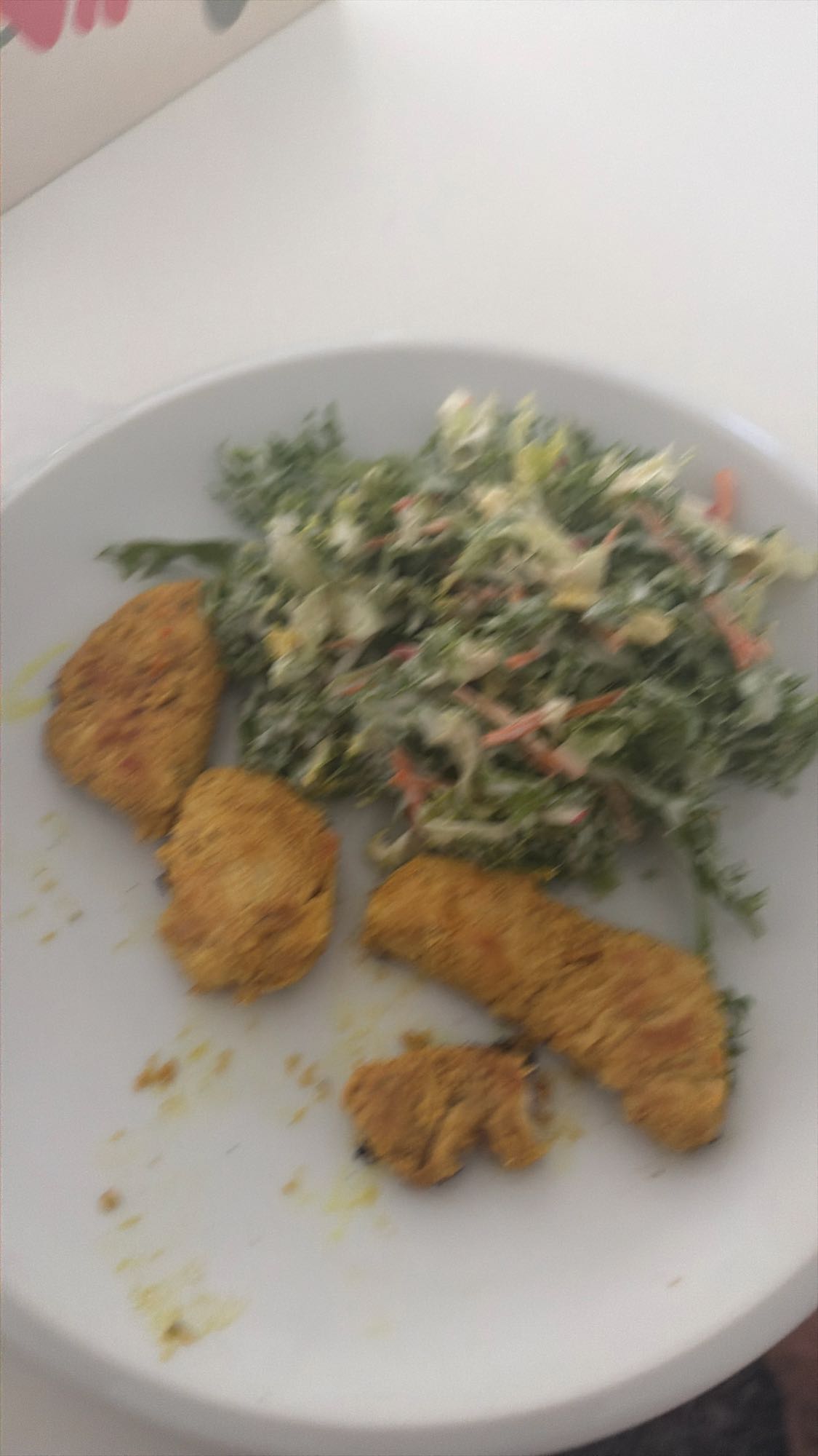 Huhn mit Blattsalat
