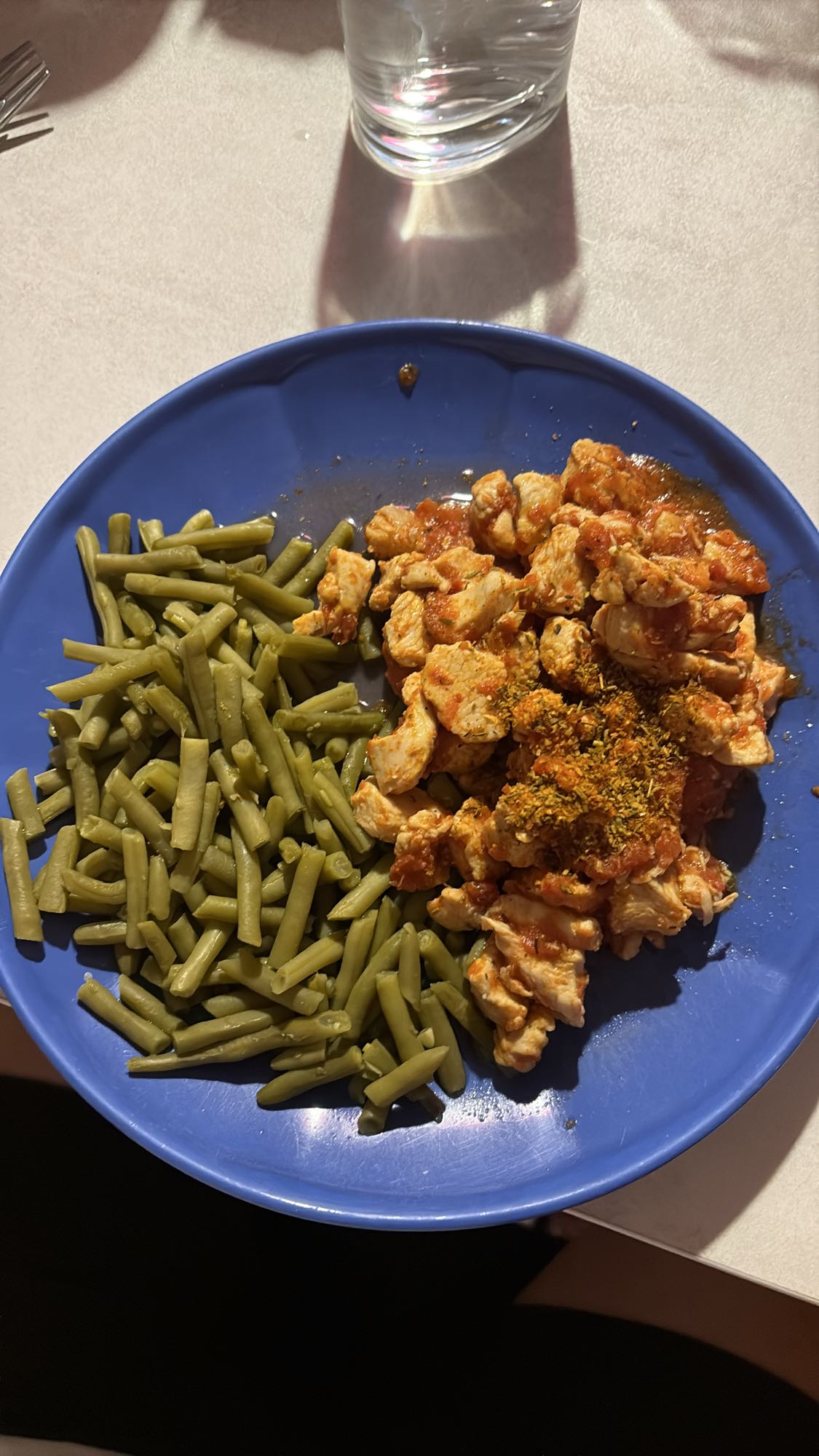 Poulet haricots verts