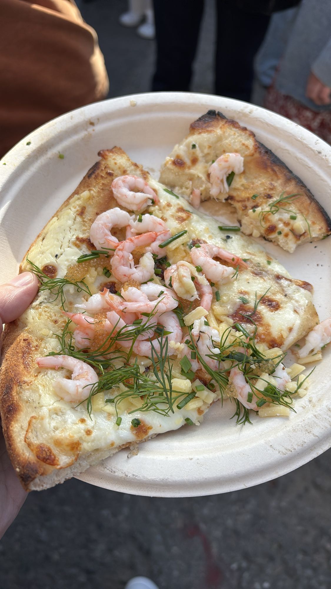 Räkpizza med dill