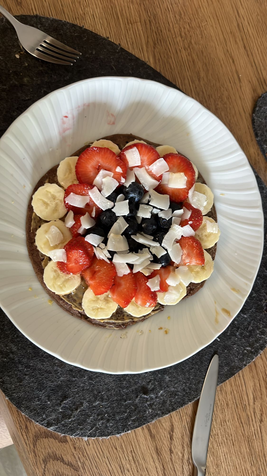 Toast dolce con frutta