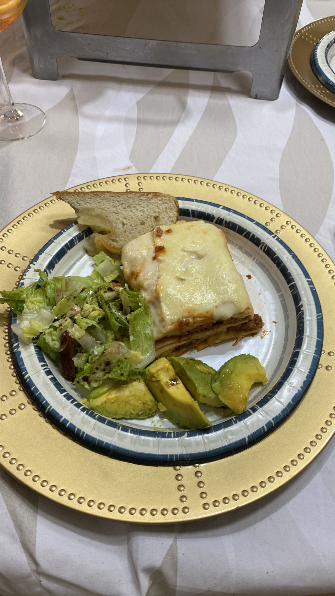 lasaña con ensalada