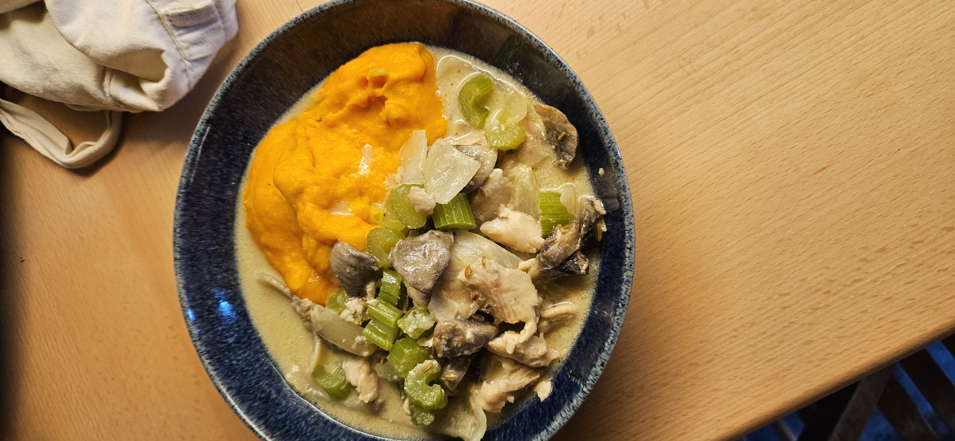 Fish Stew with Sweet Potato Mash