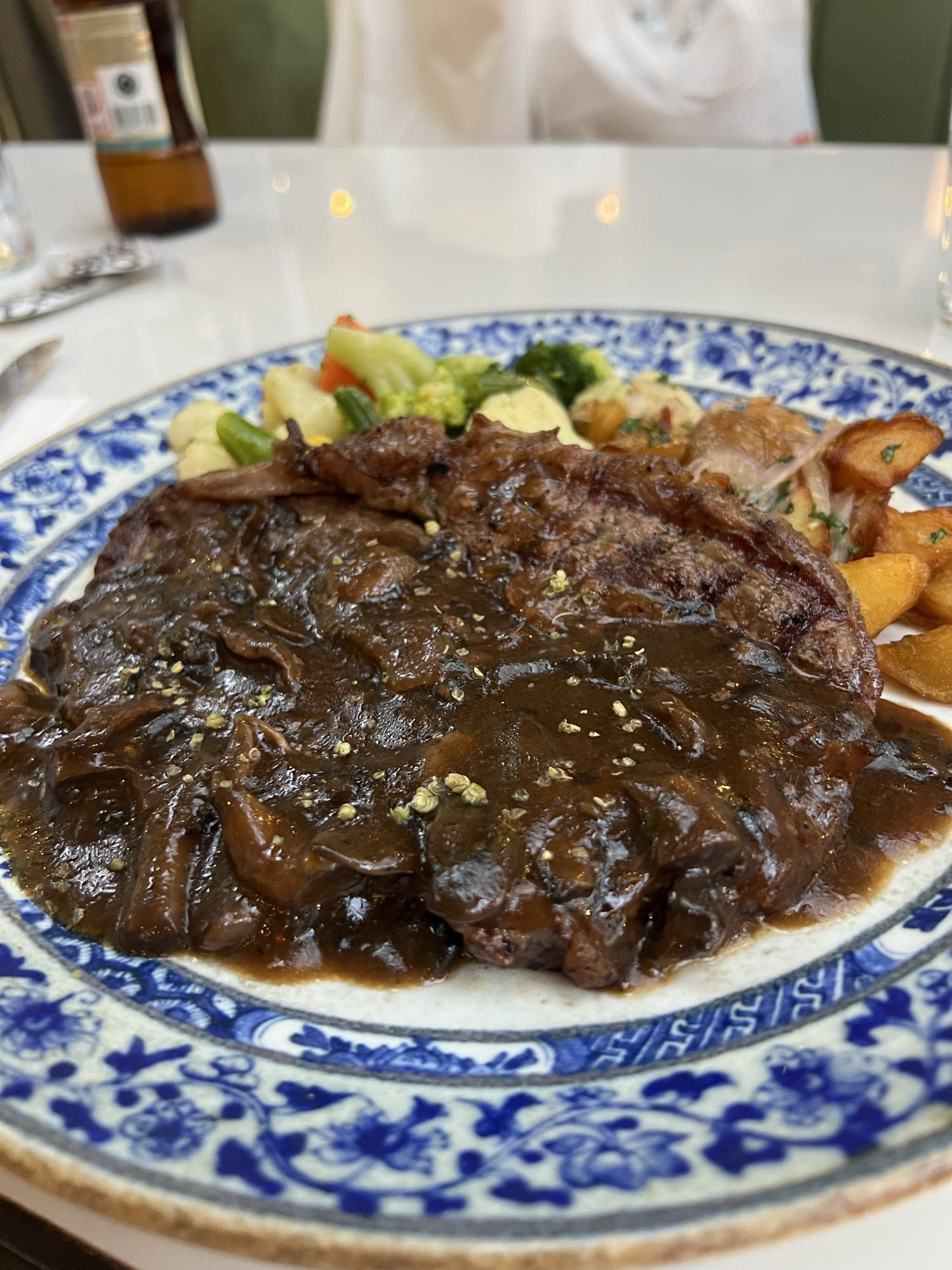 Steak with Onion Gravy