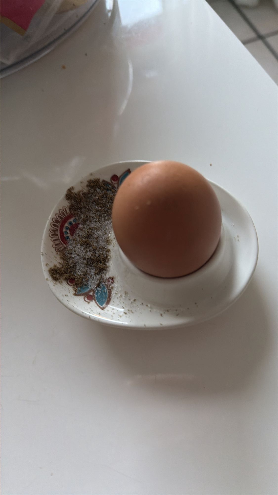 Ei met peper en zout