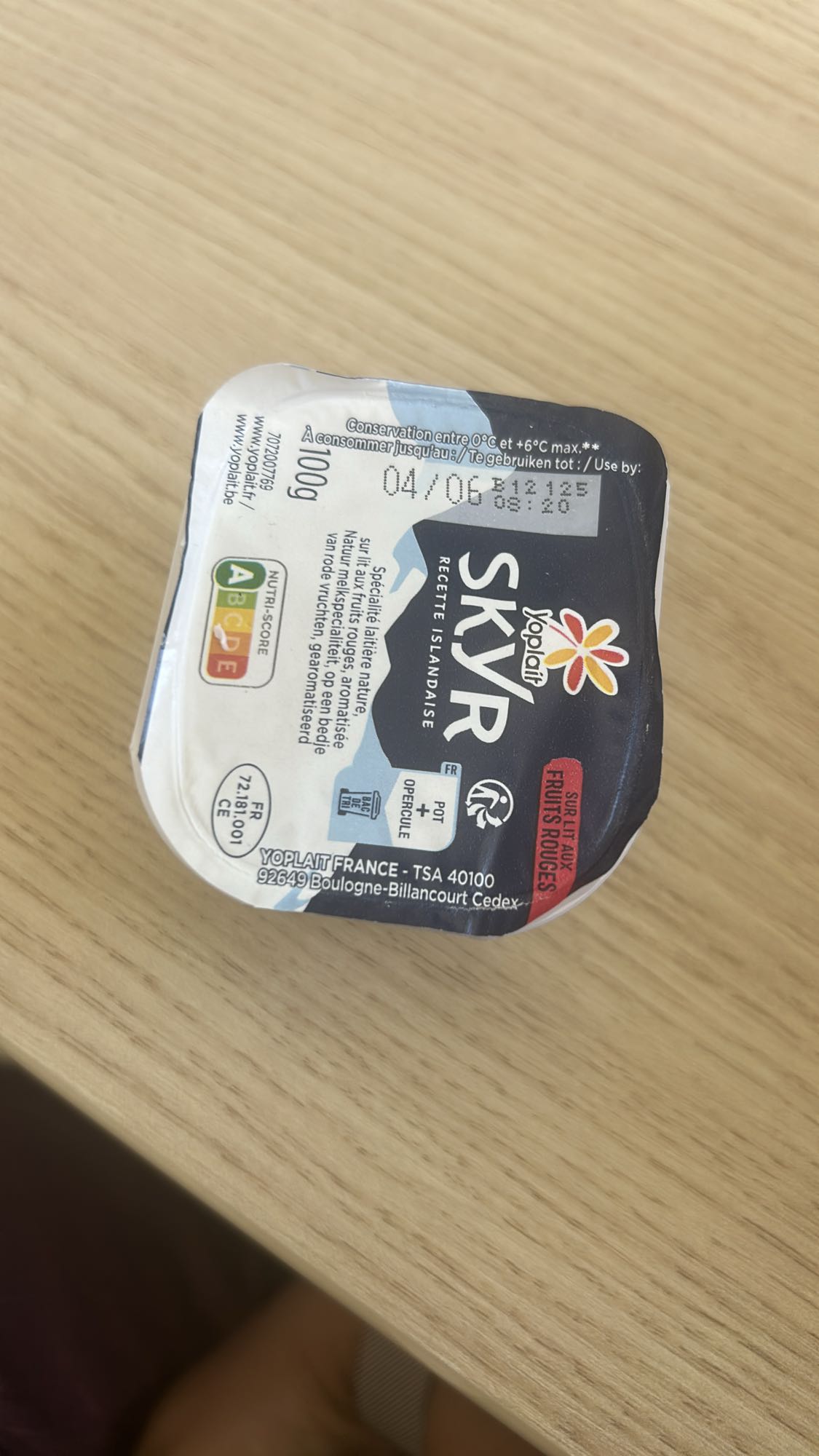 Skyr fruits rouges