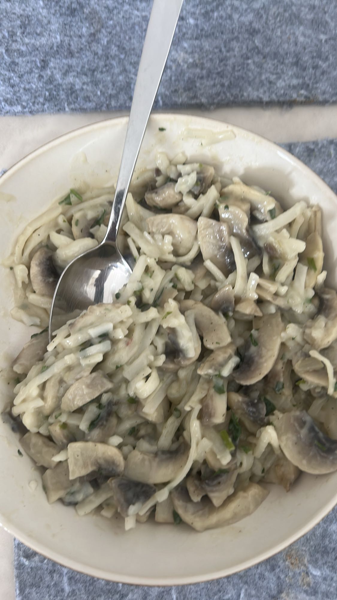 arroz cremoso con champiñón