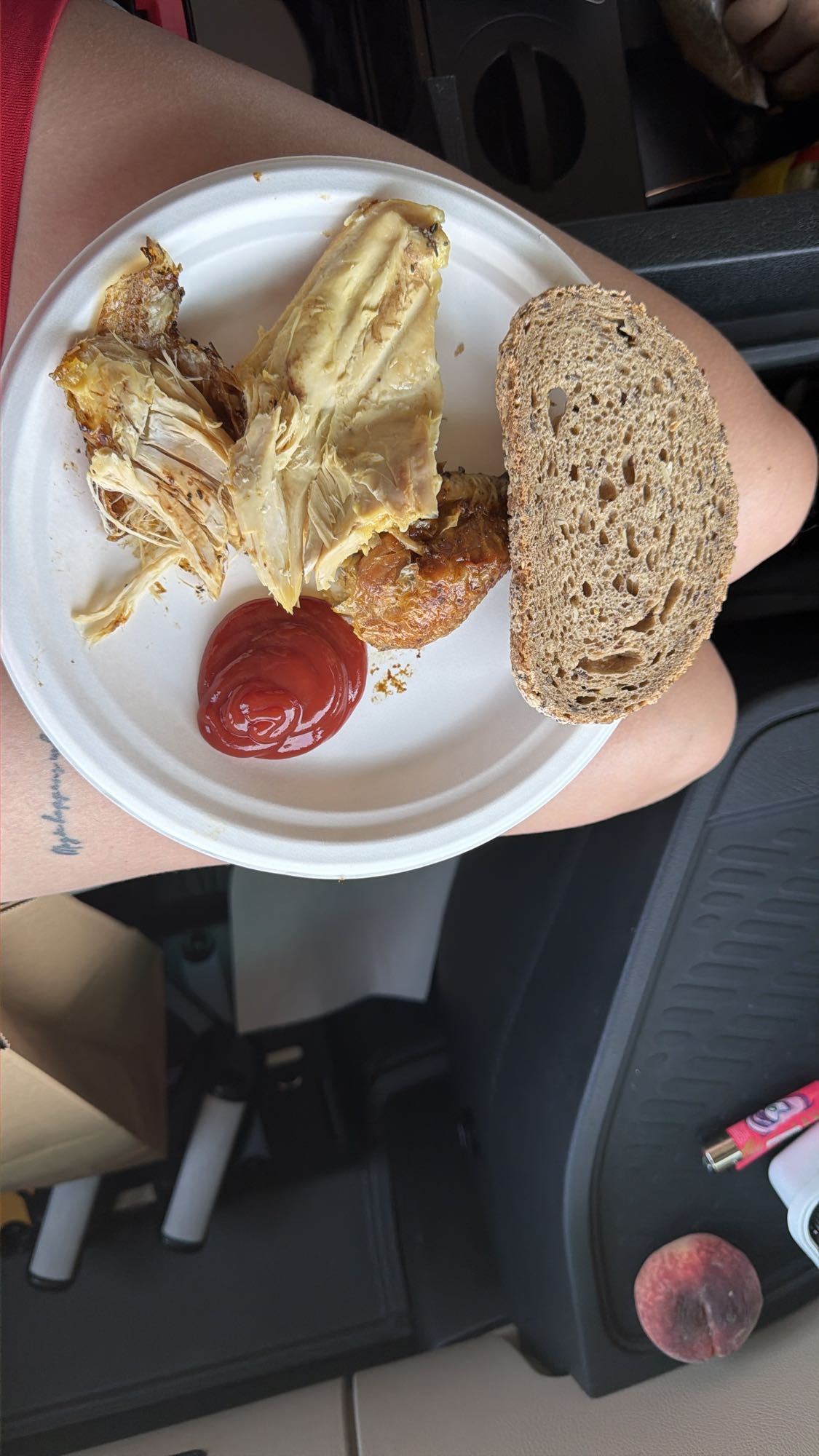 Pui cu paine si ketchup