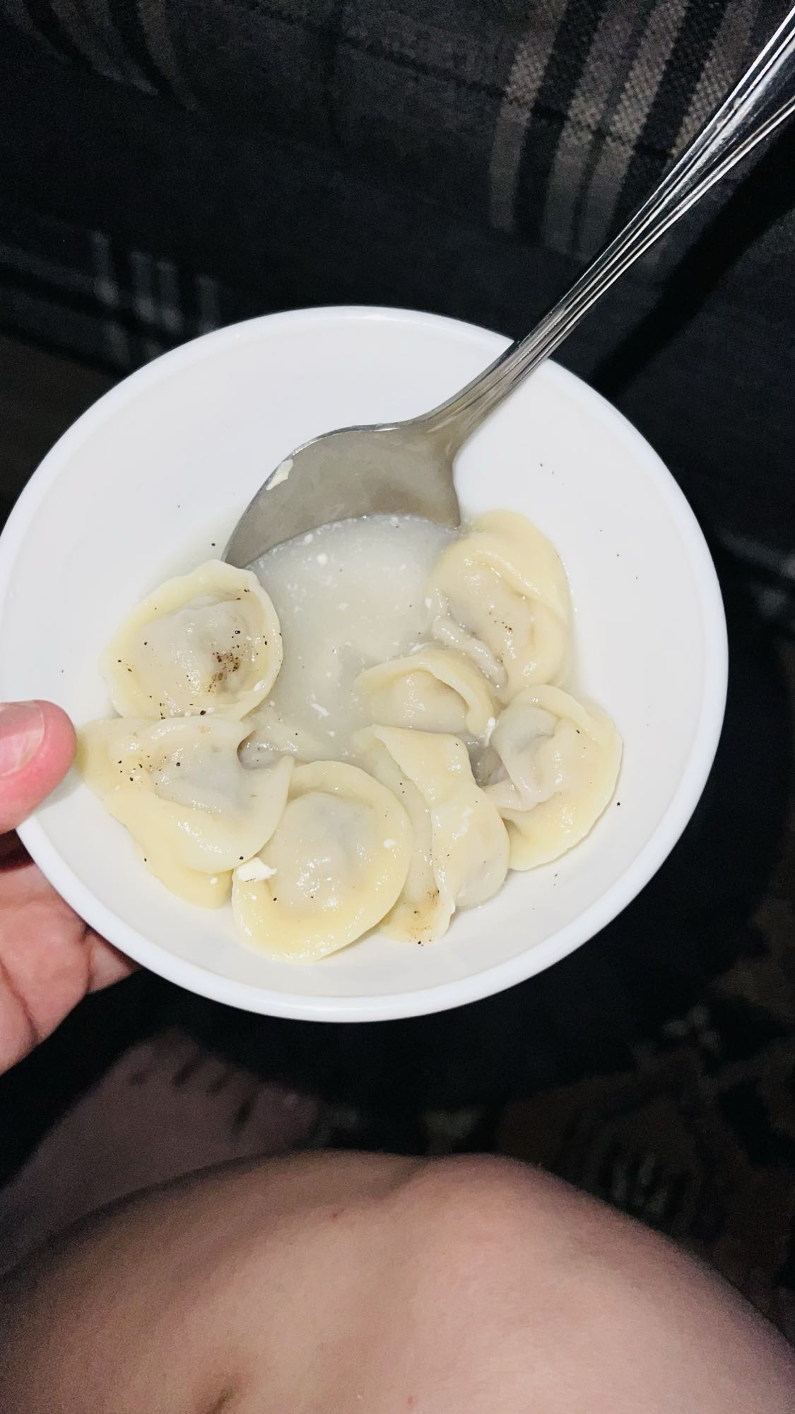 Пельмени со сметаной