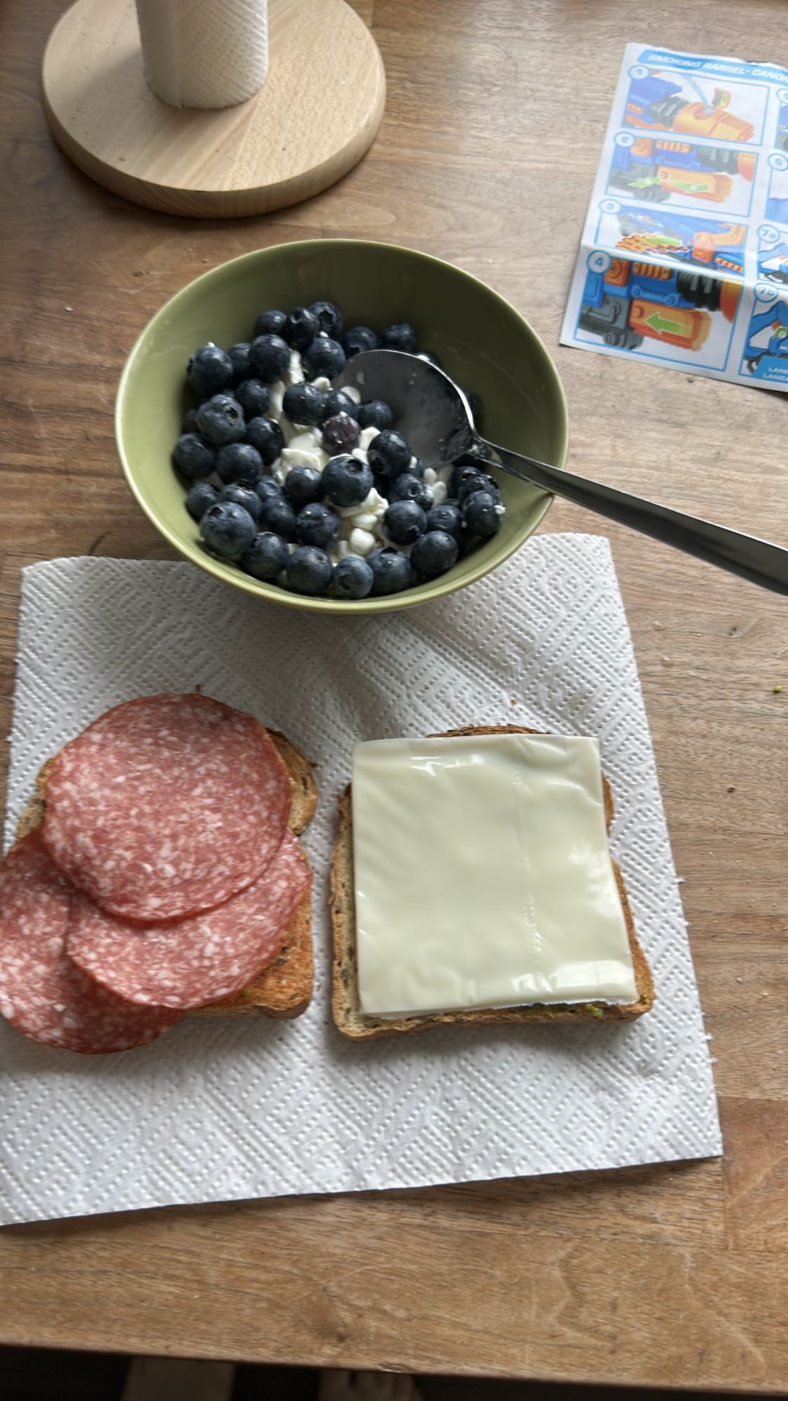 Smörgåsar med blåbär