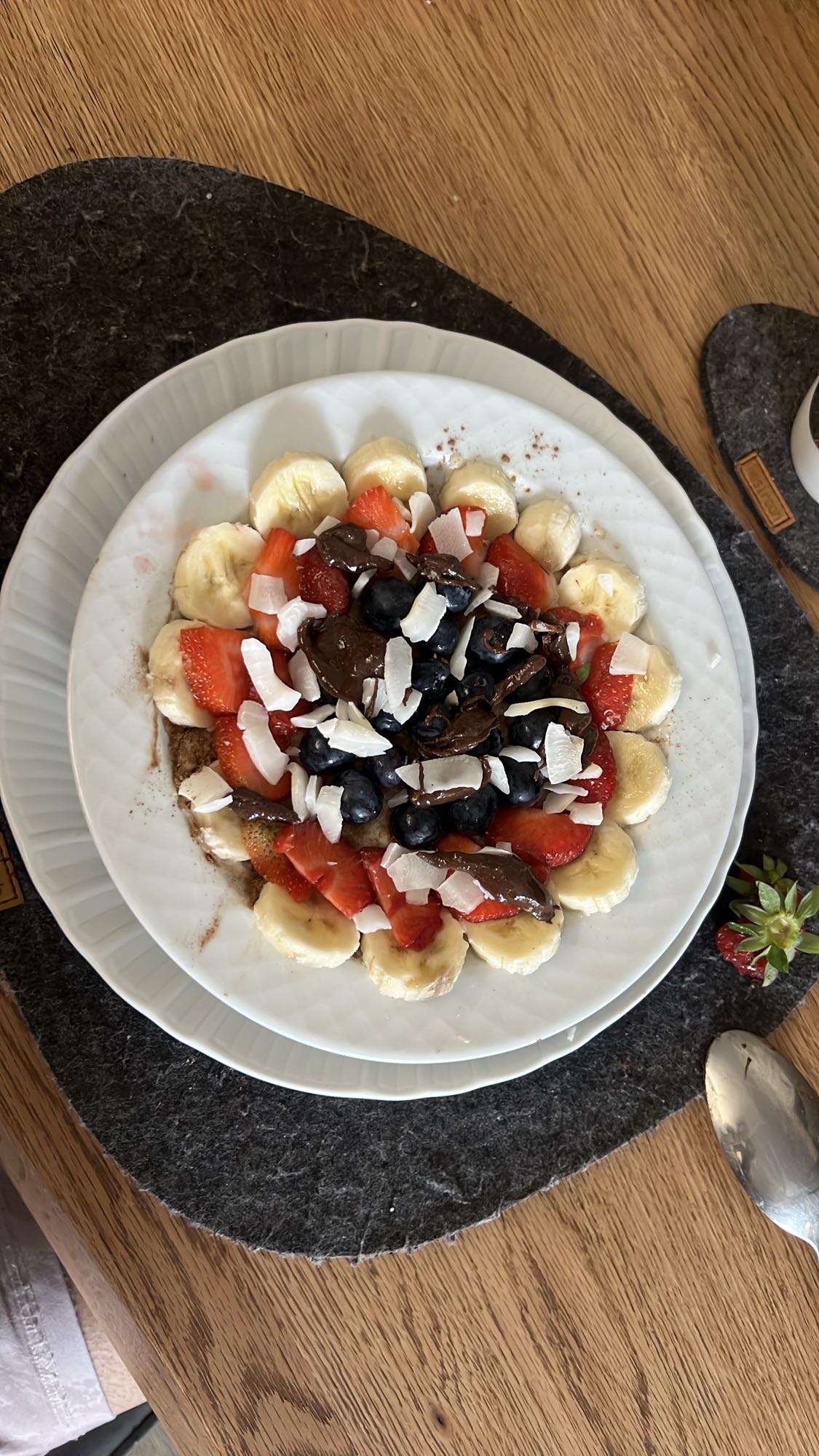 Porridge con frutta