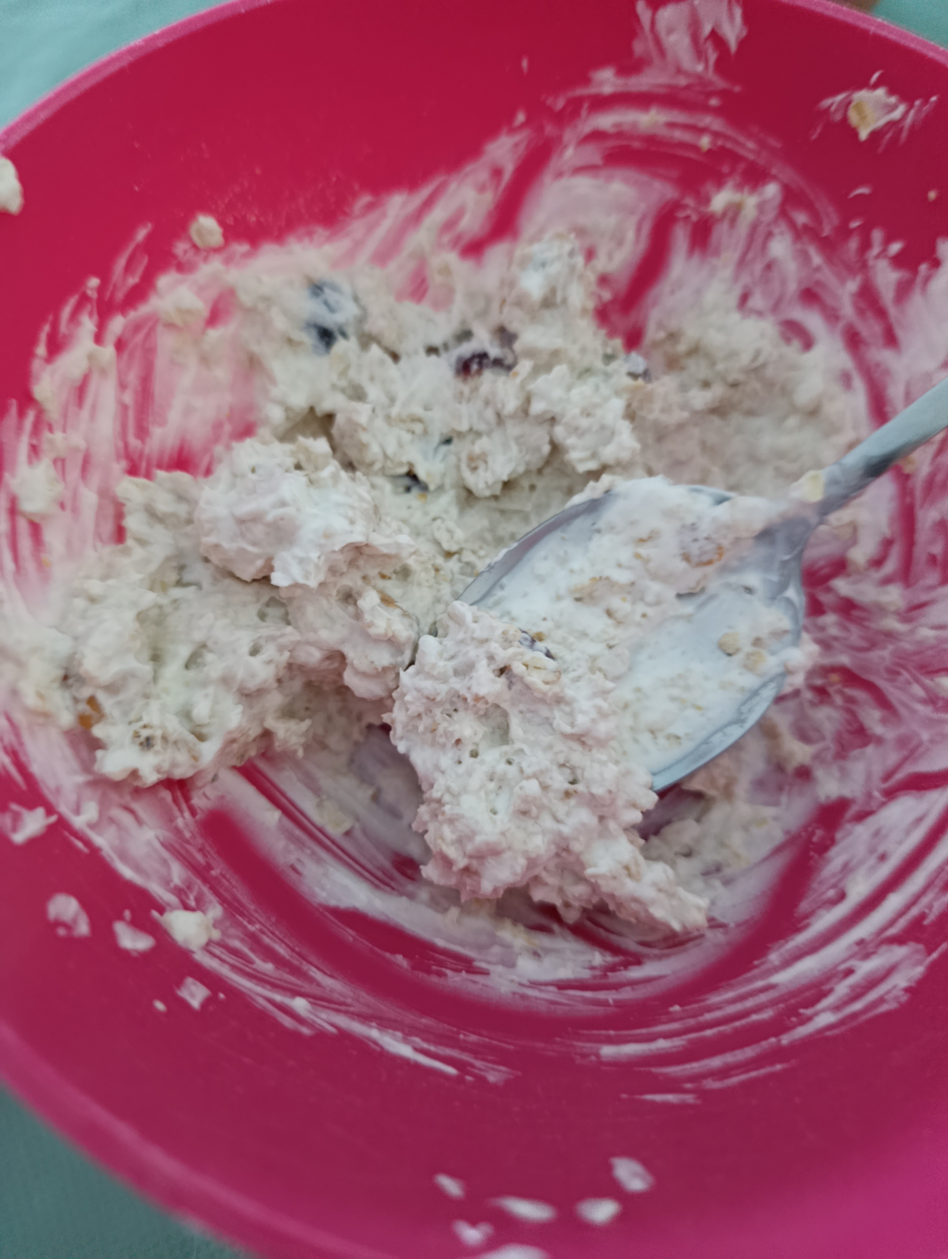 avena cremosa con yogur