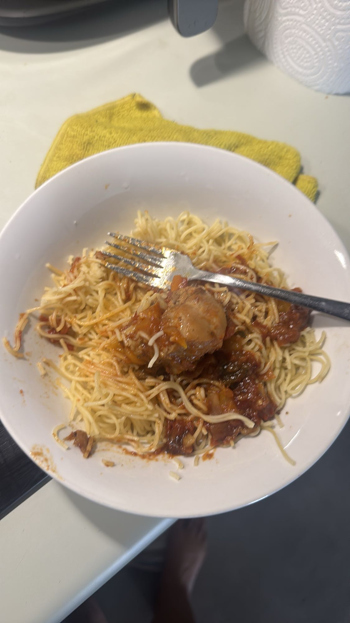 Spaghetti au poulet