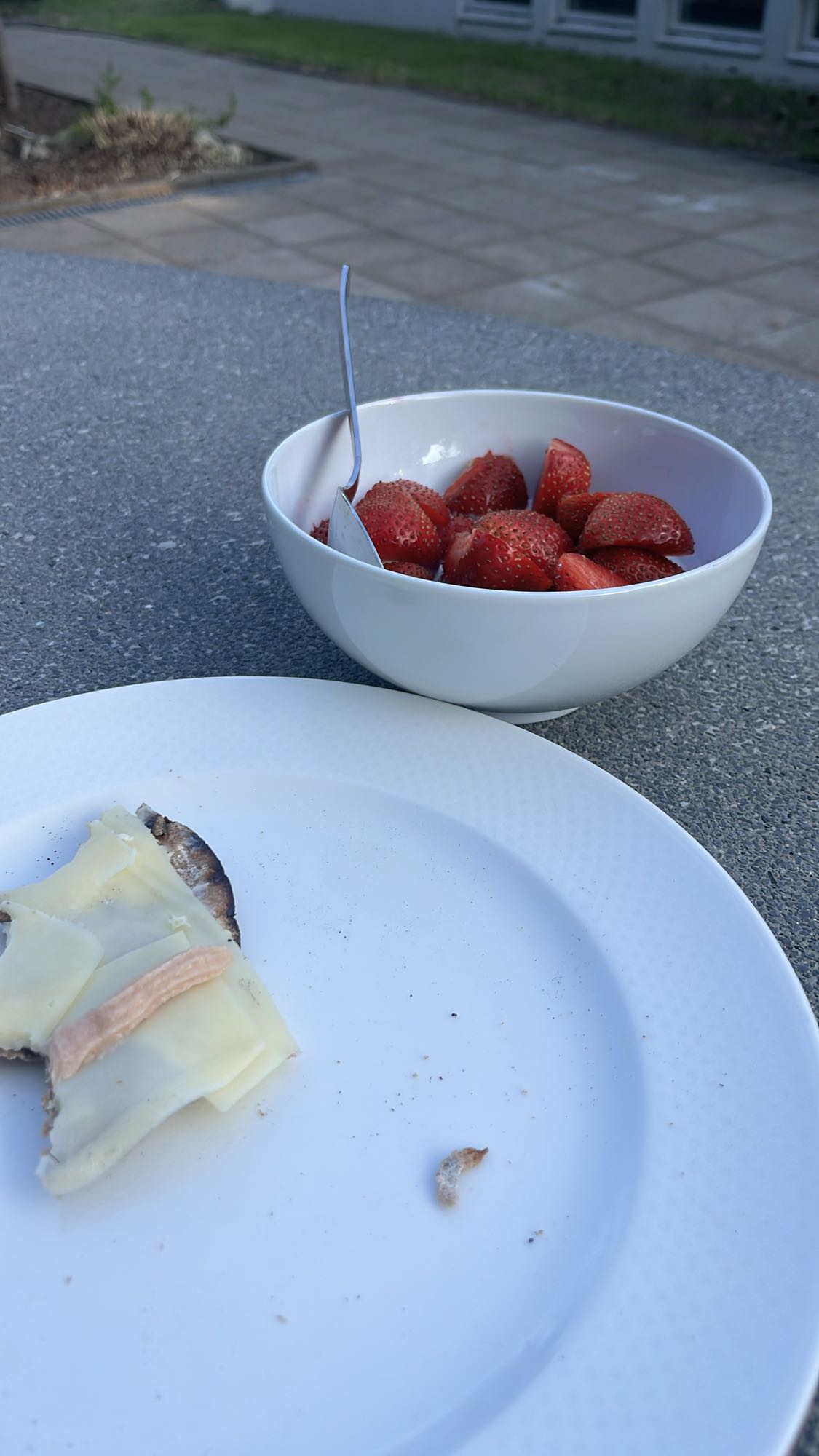 Smörgås med jordgubbar