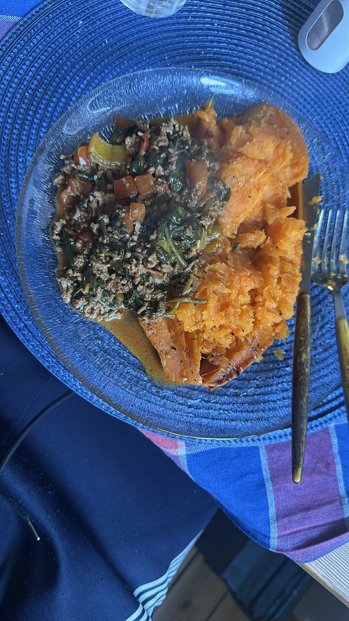 Köttfärs med sötpotatis