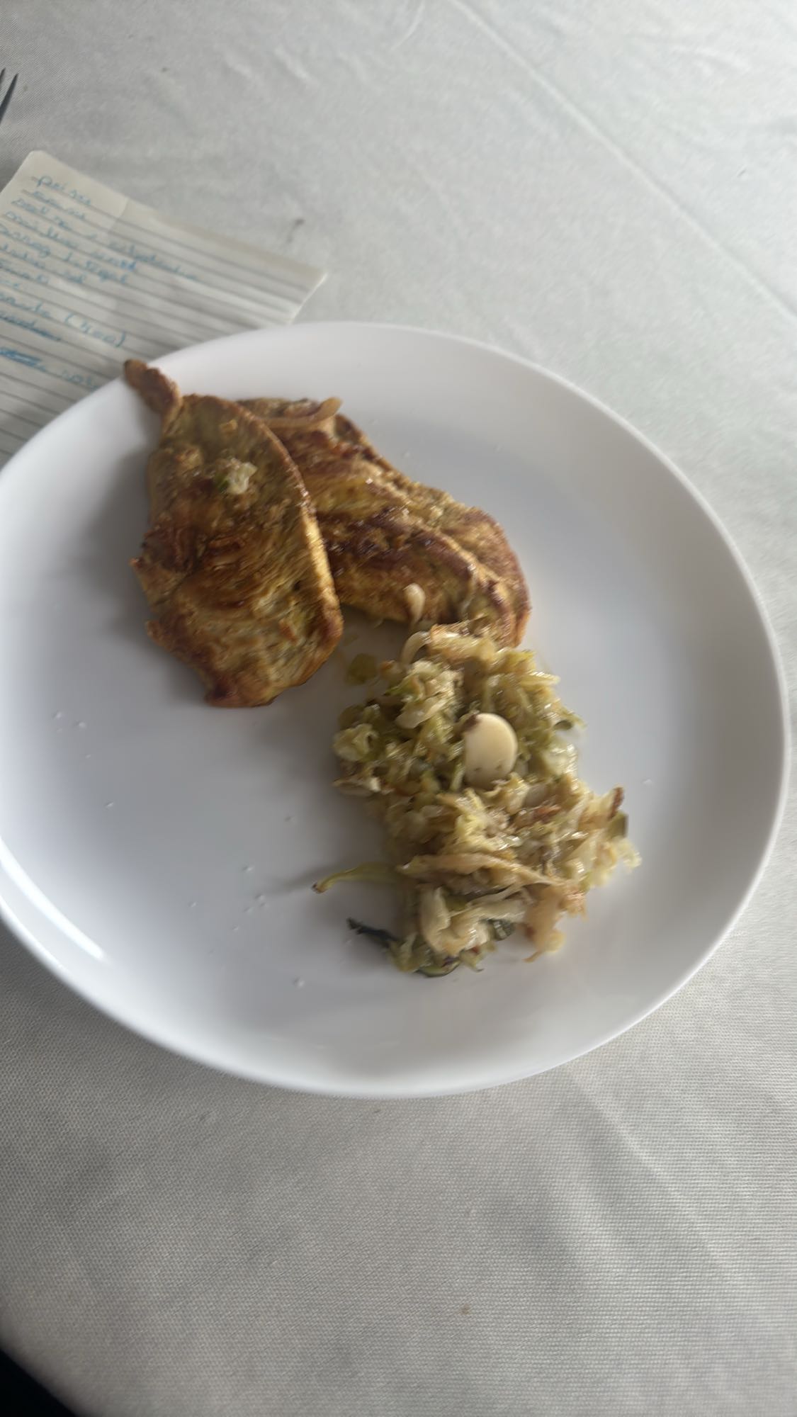 Frango grelhado com couve