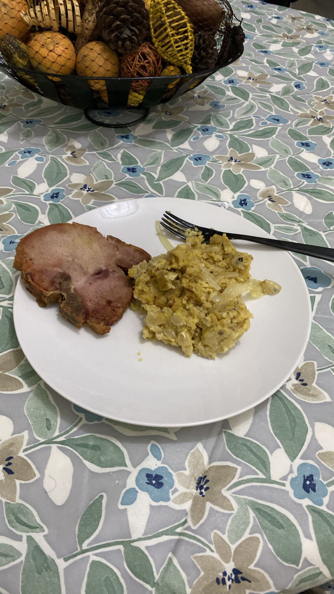 chuleta con mofongo