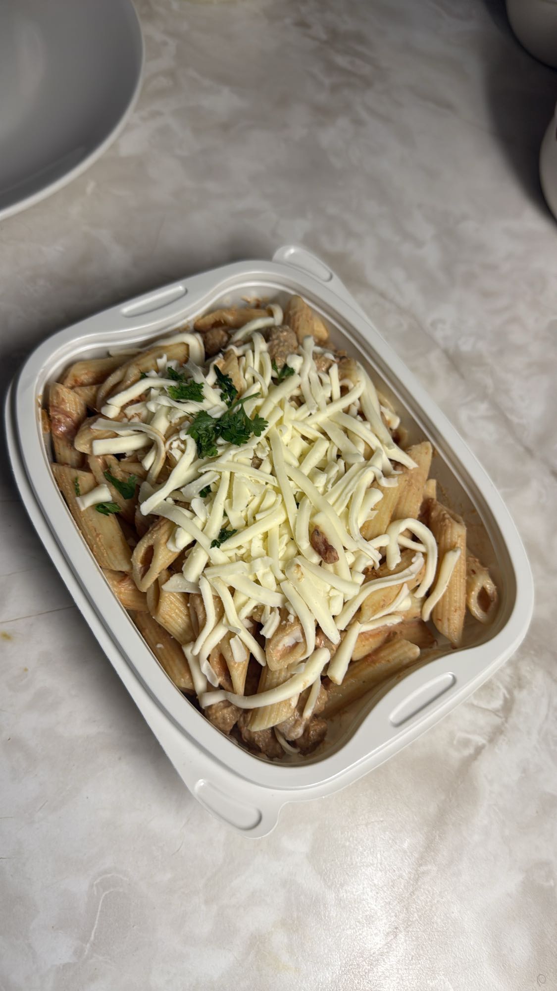 Pennes au poulet fromage