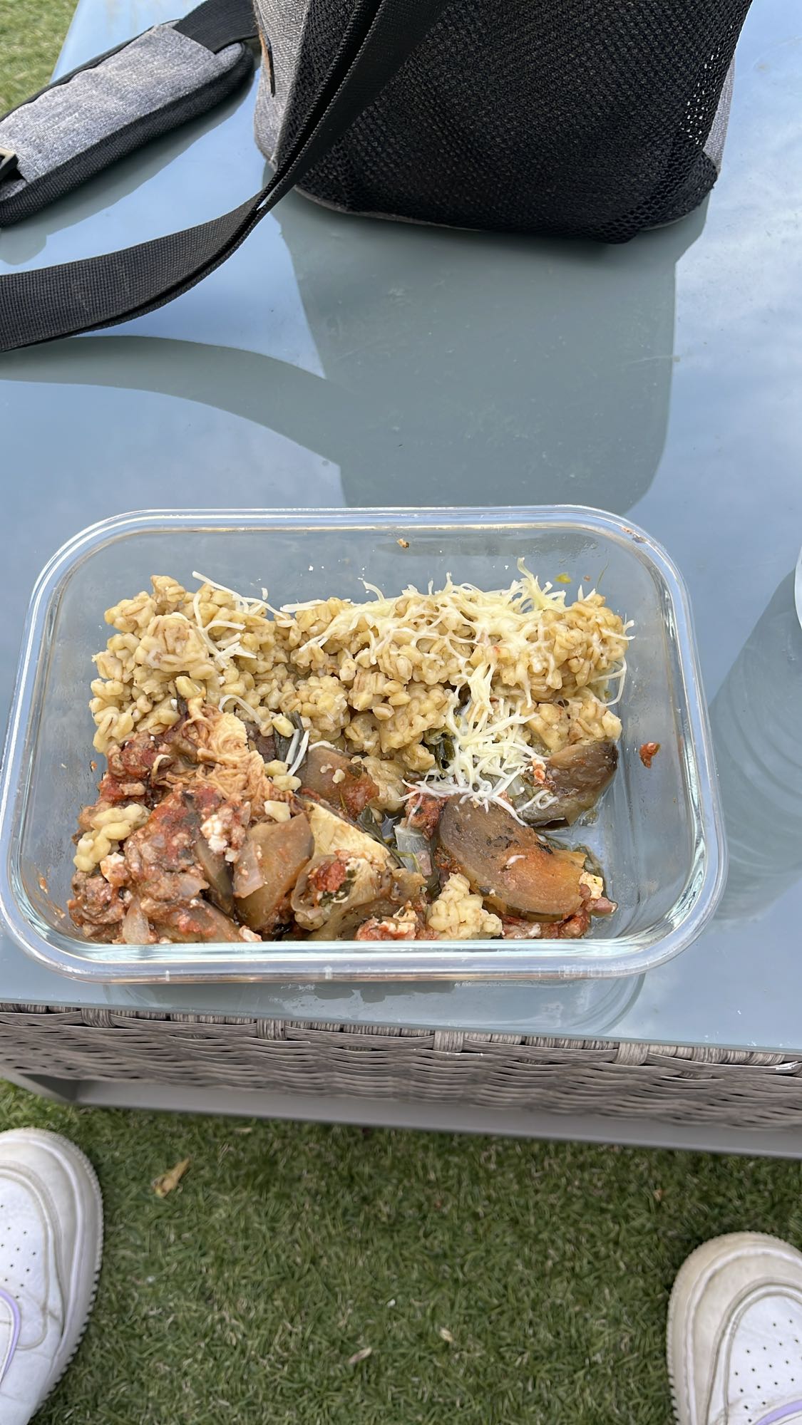 Orge et légumes gratinés