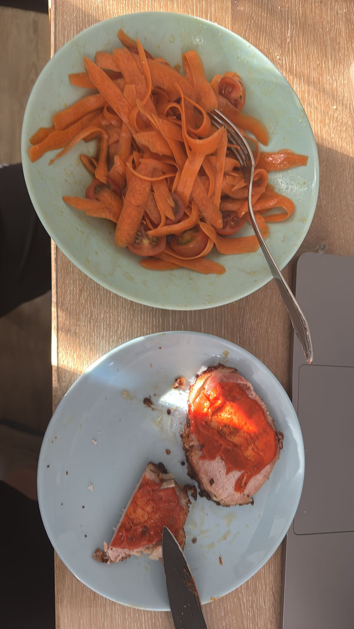 Pork Cutlet Carrot Salad