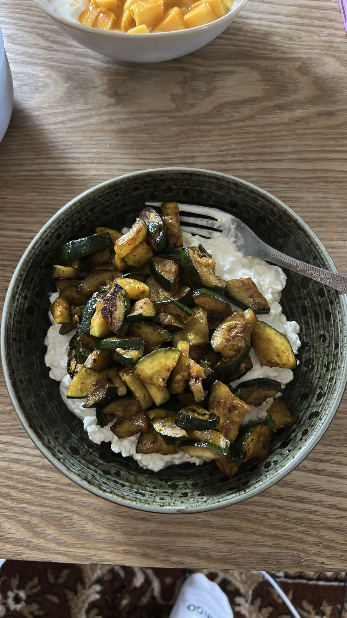 Courgettes et cottage