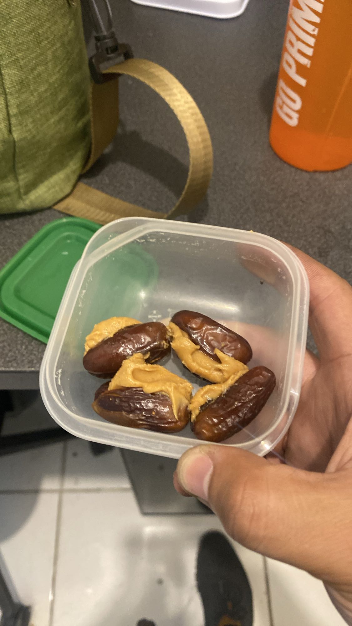 dátiles con crema de cacahuate