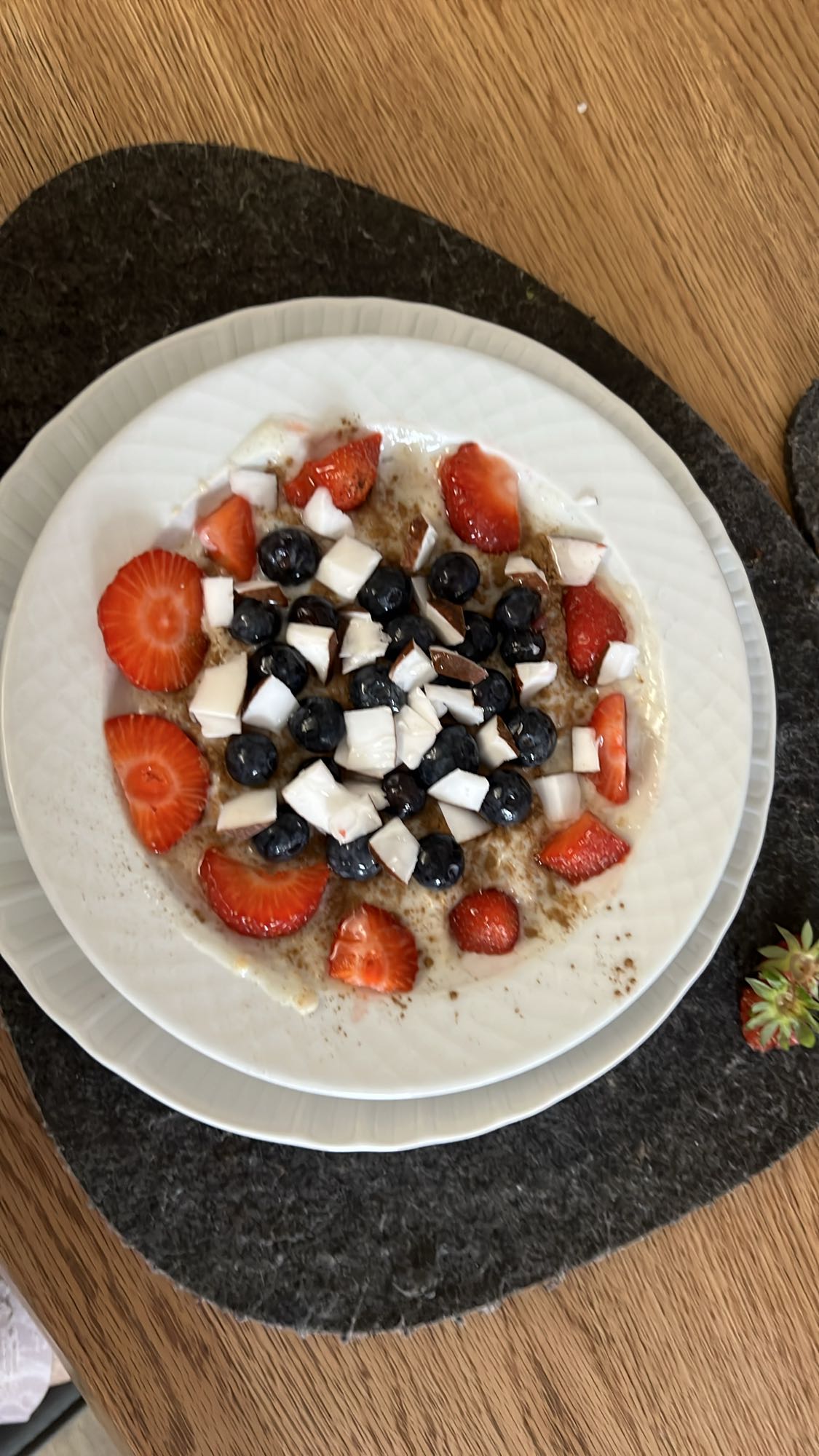 Porridge con frutti