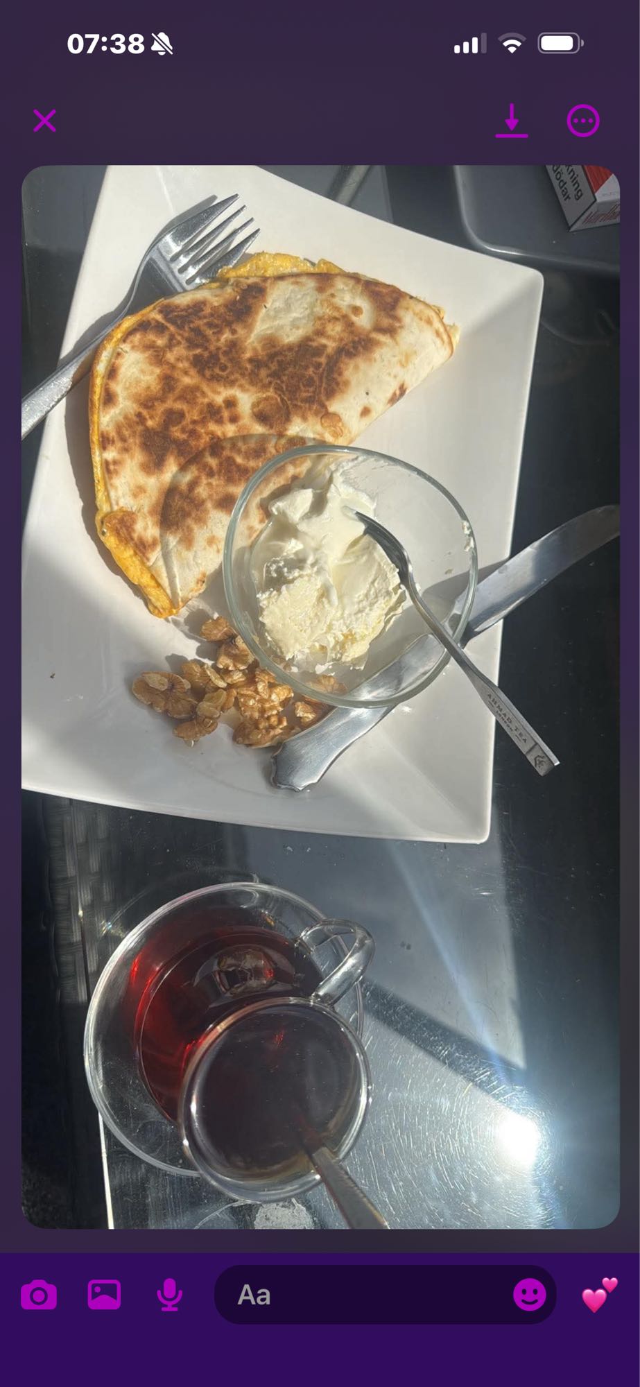 Quesadilla med yoghurt
