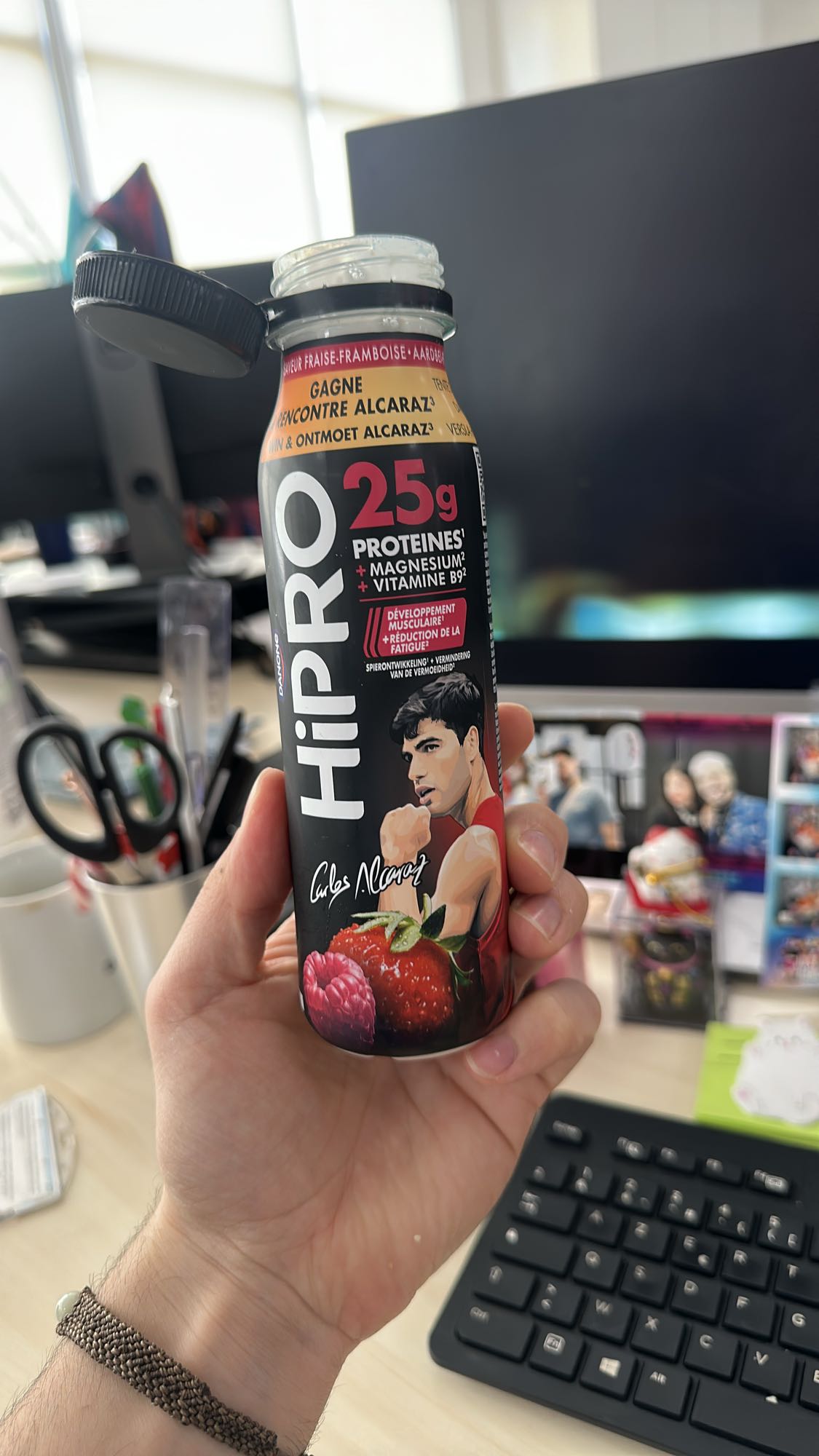 Boisson protéinée fraise