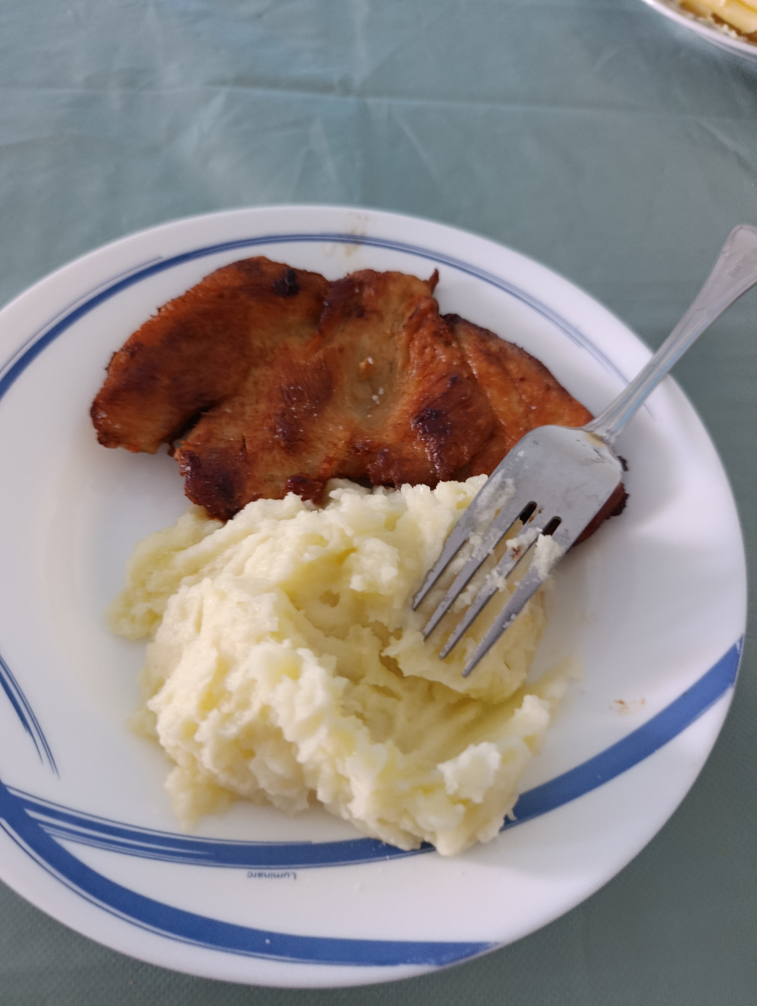 chuleta con puré