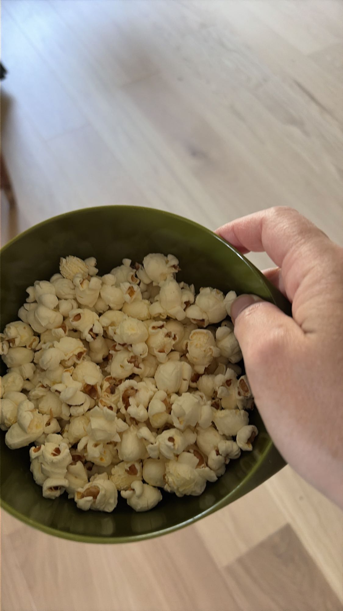 Popcorn i skål