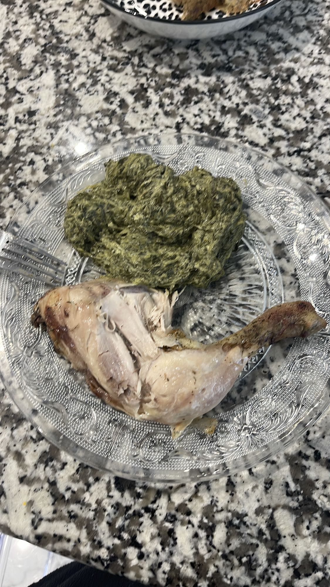 Poulet et épinards