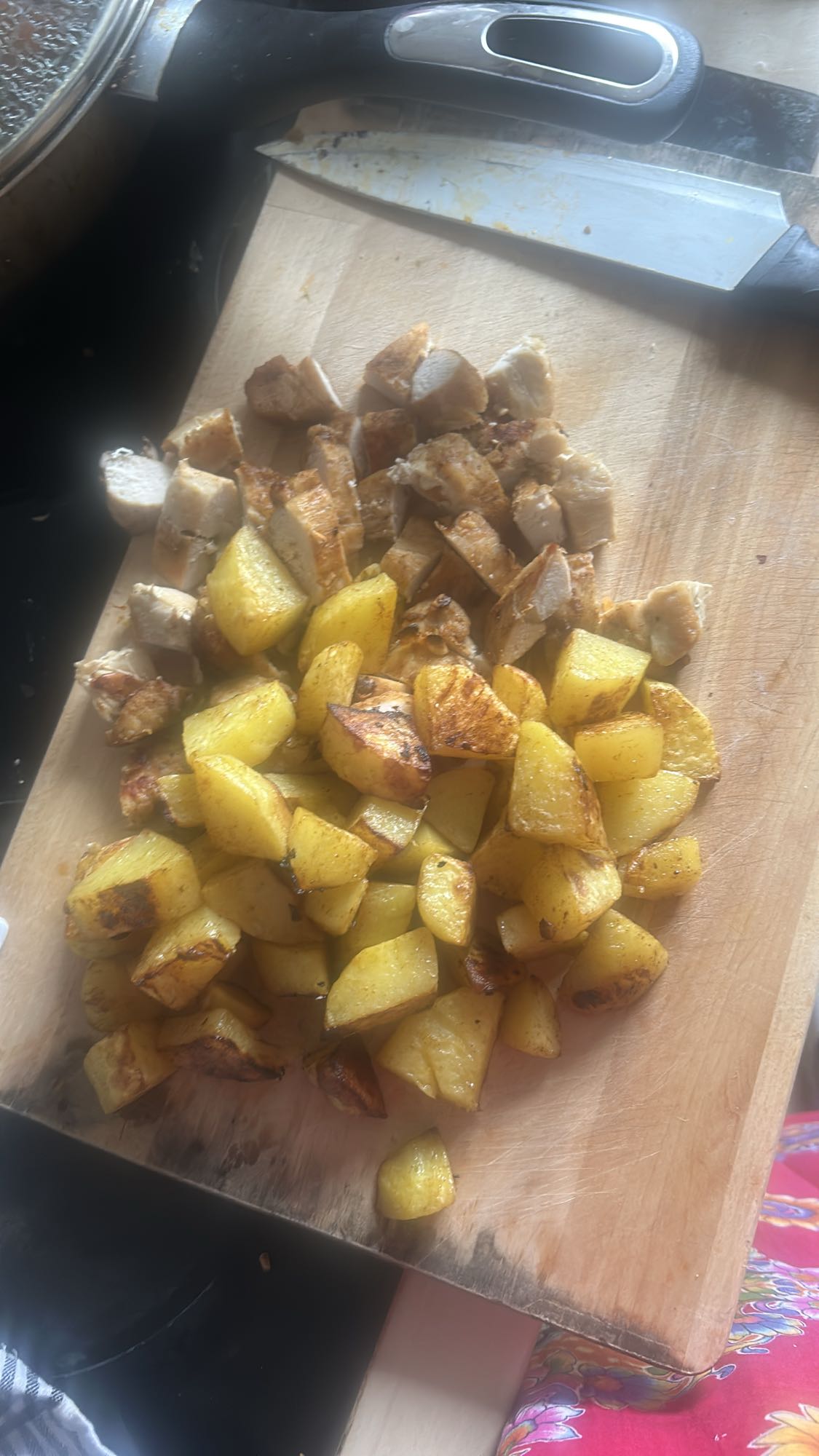 Bratkartoffeln mit Huhn
