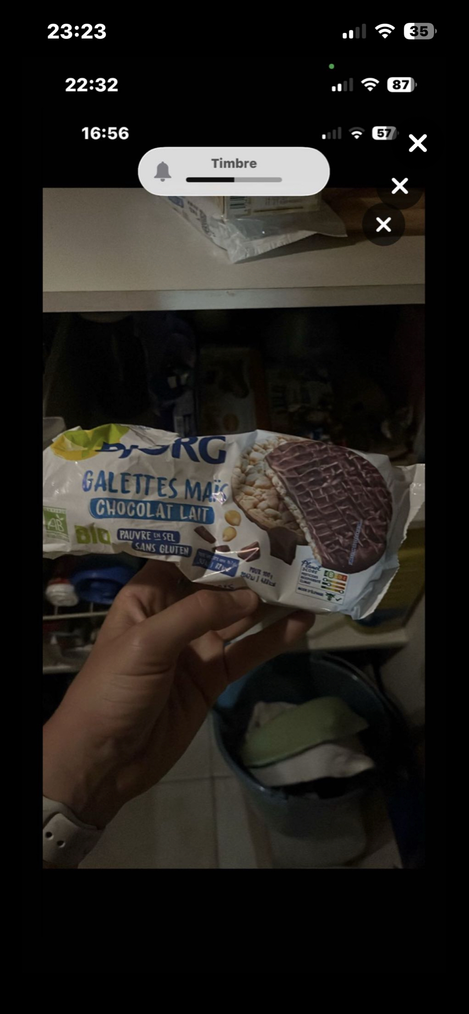 Galette maïs chocolat
