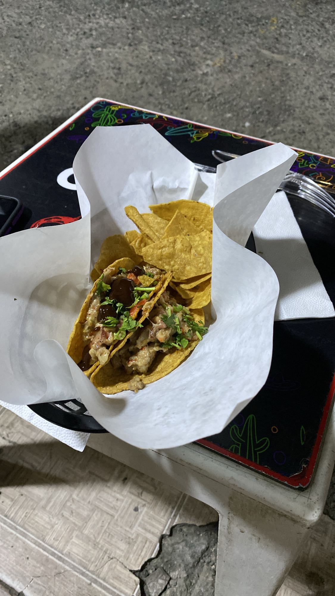 tacos con totopos