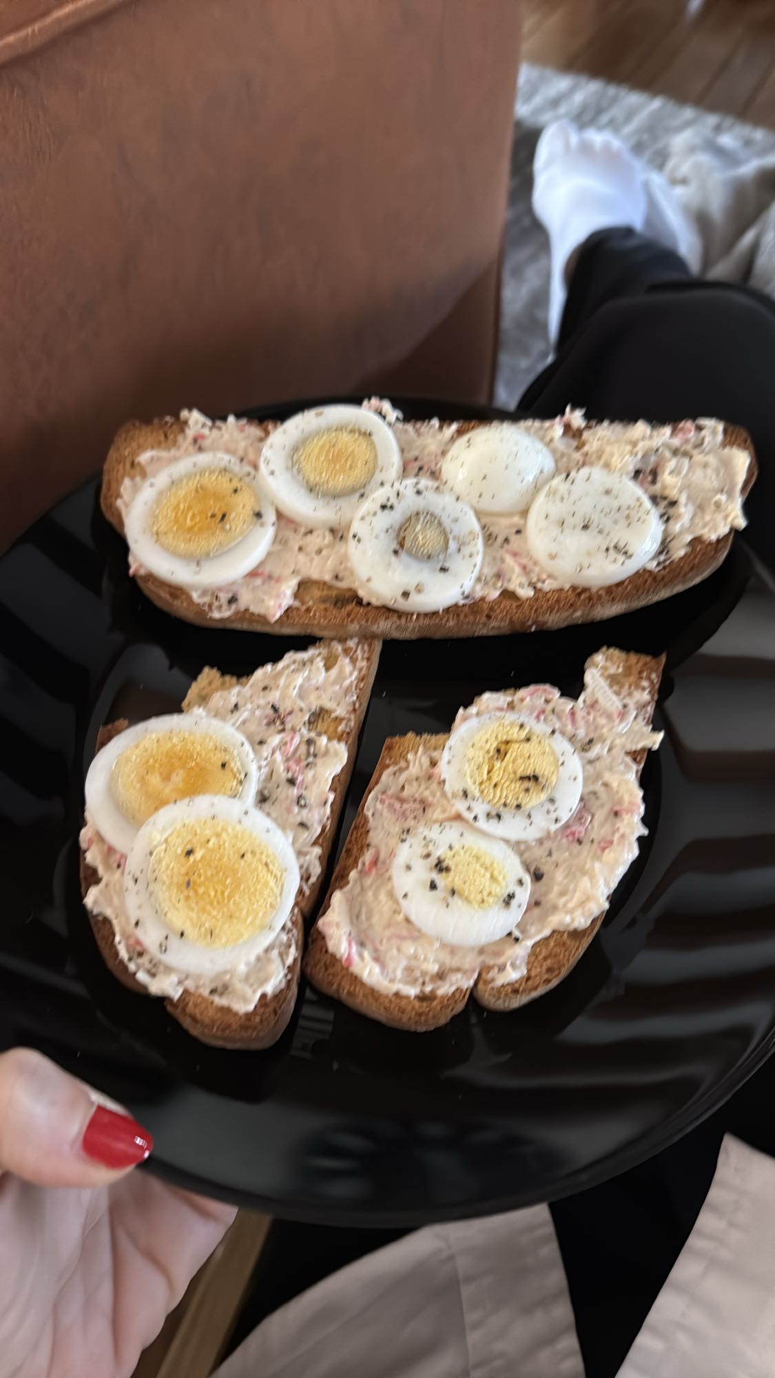 Toast met eiersalade