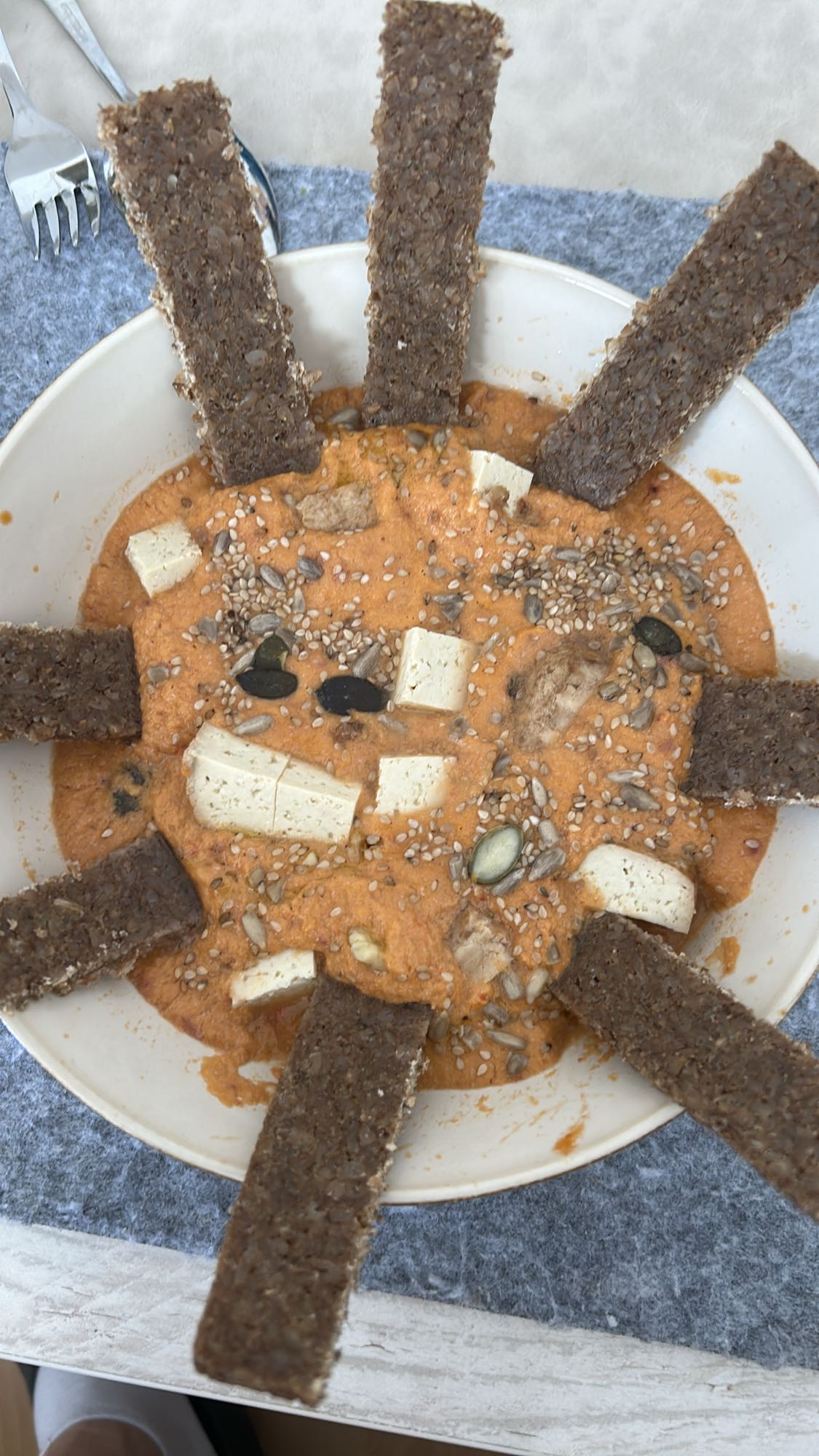 dip de pimiento con tofu