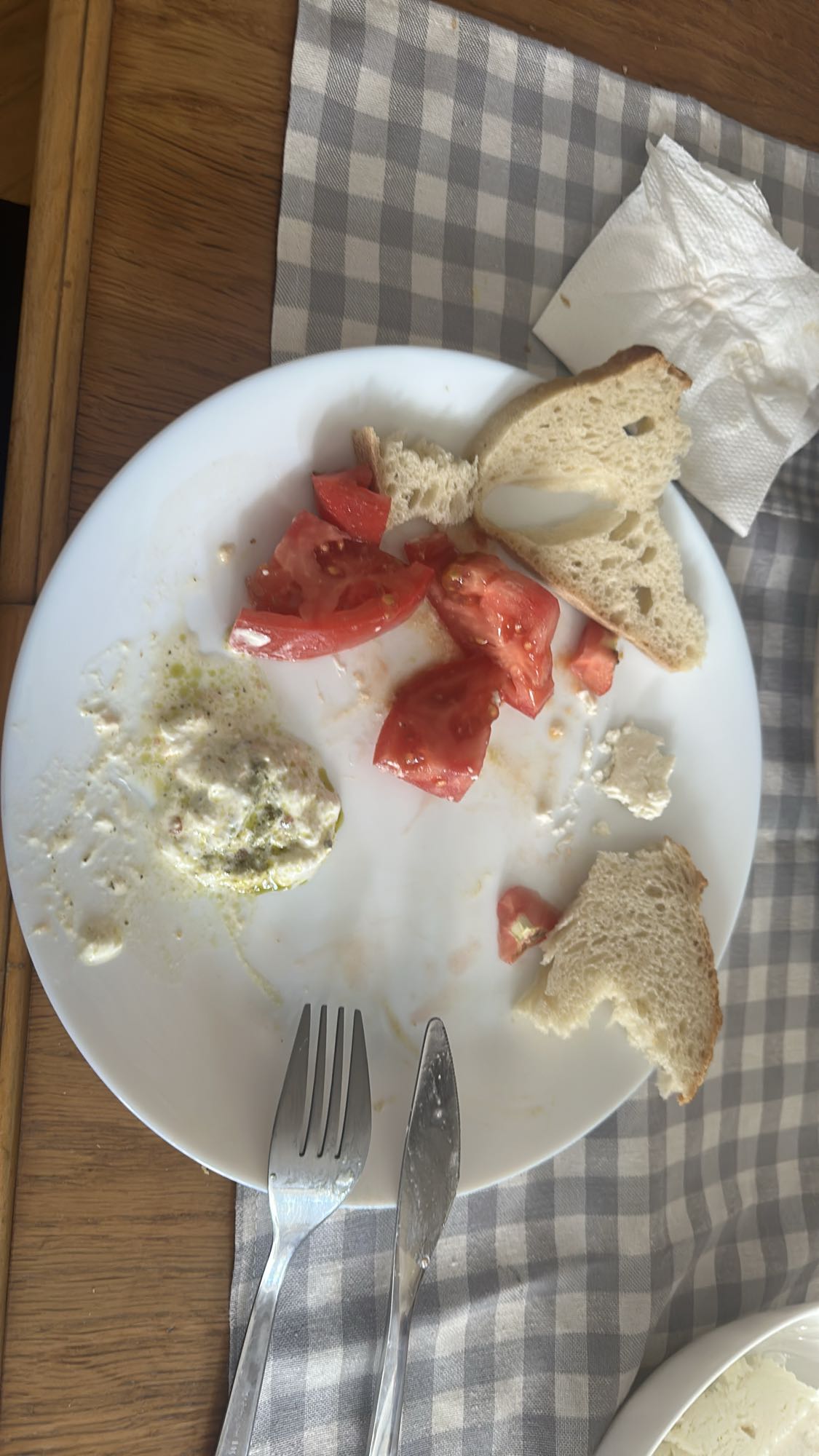 Egg Tomato Bread Plate