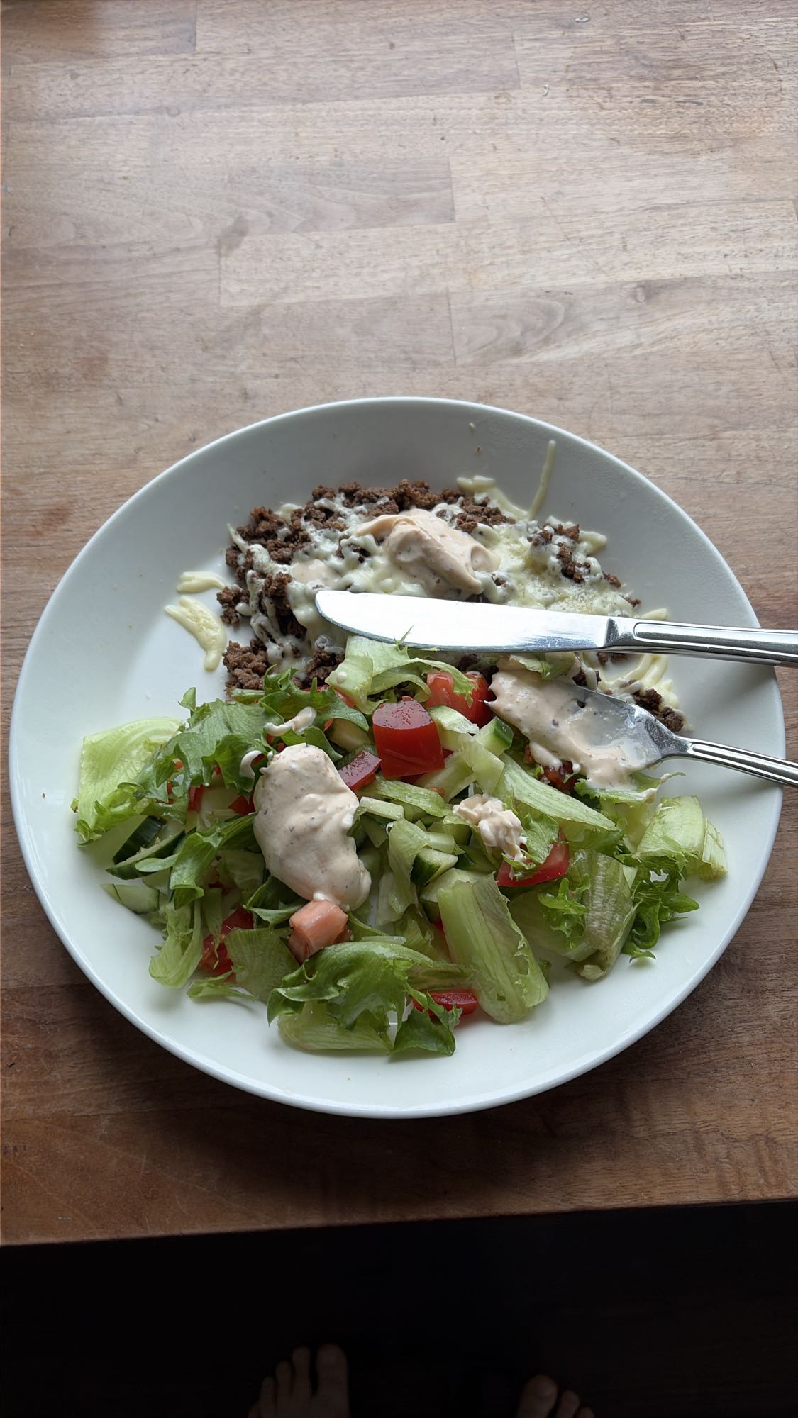 Tacotallrik med sallad